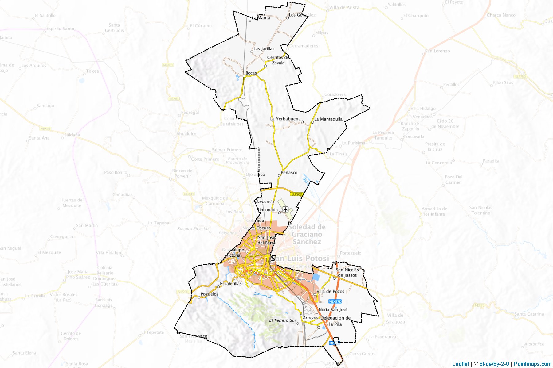 Muestras de recorte de mapas San Luis Potosí (San Luis Potosí)-1