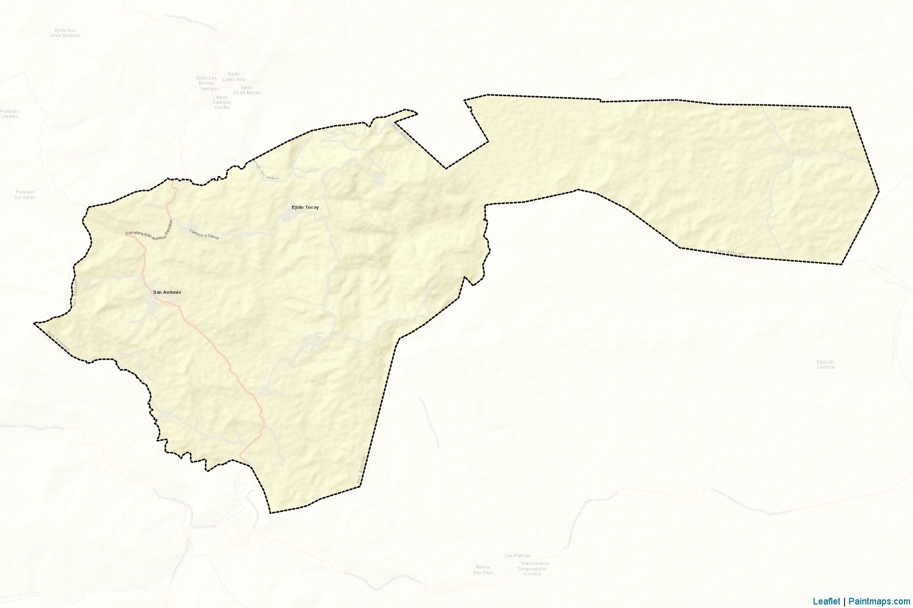 Muestras de recorte de mapas San Antonio (San Luis Potosí)-2