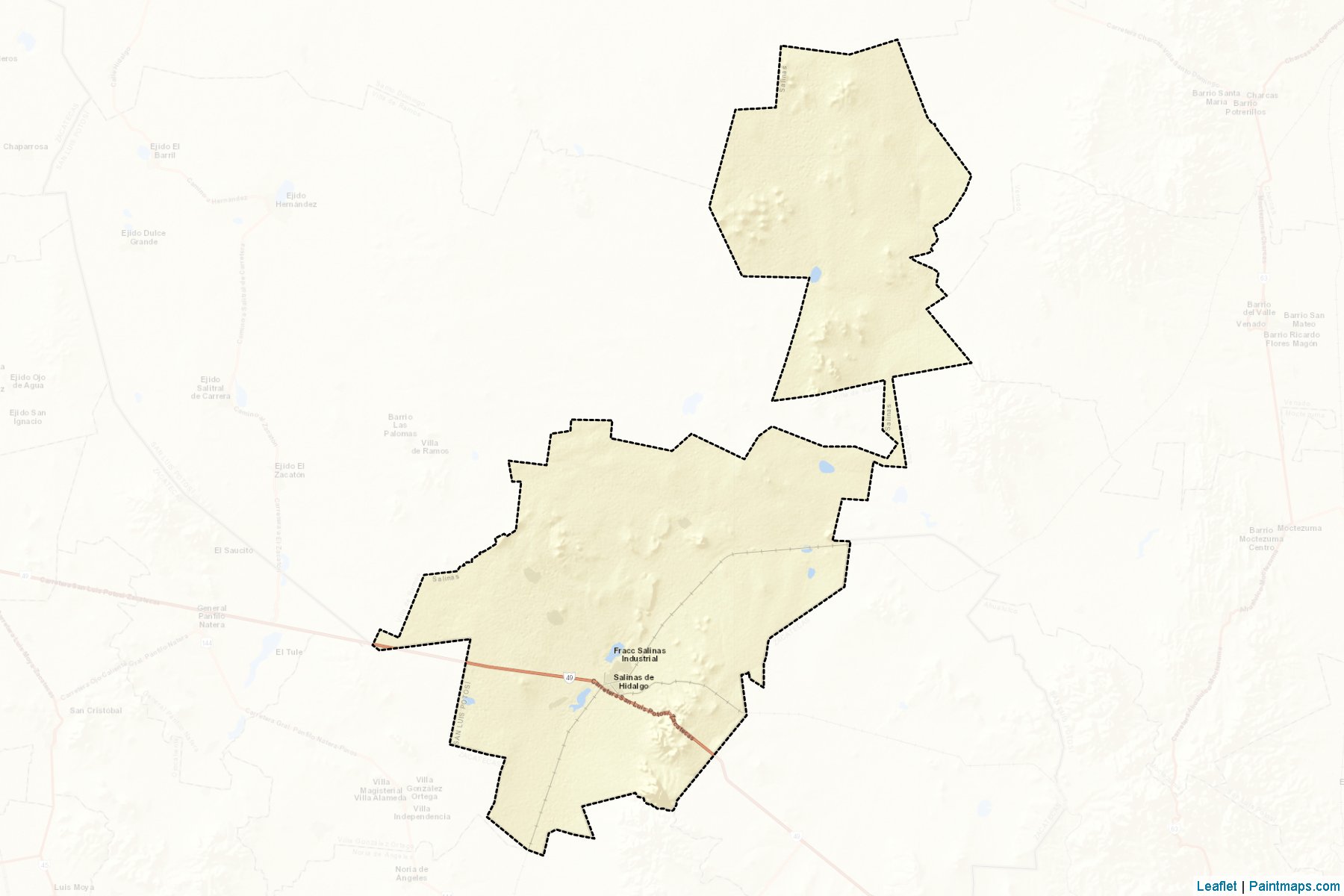 Salinas (San Luis Potosí) Map Cropping Samples-2