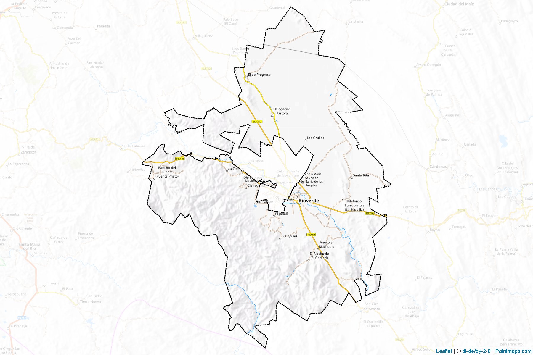 Rioverde (San Luis Potosí) Map Cropping Samples-1