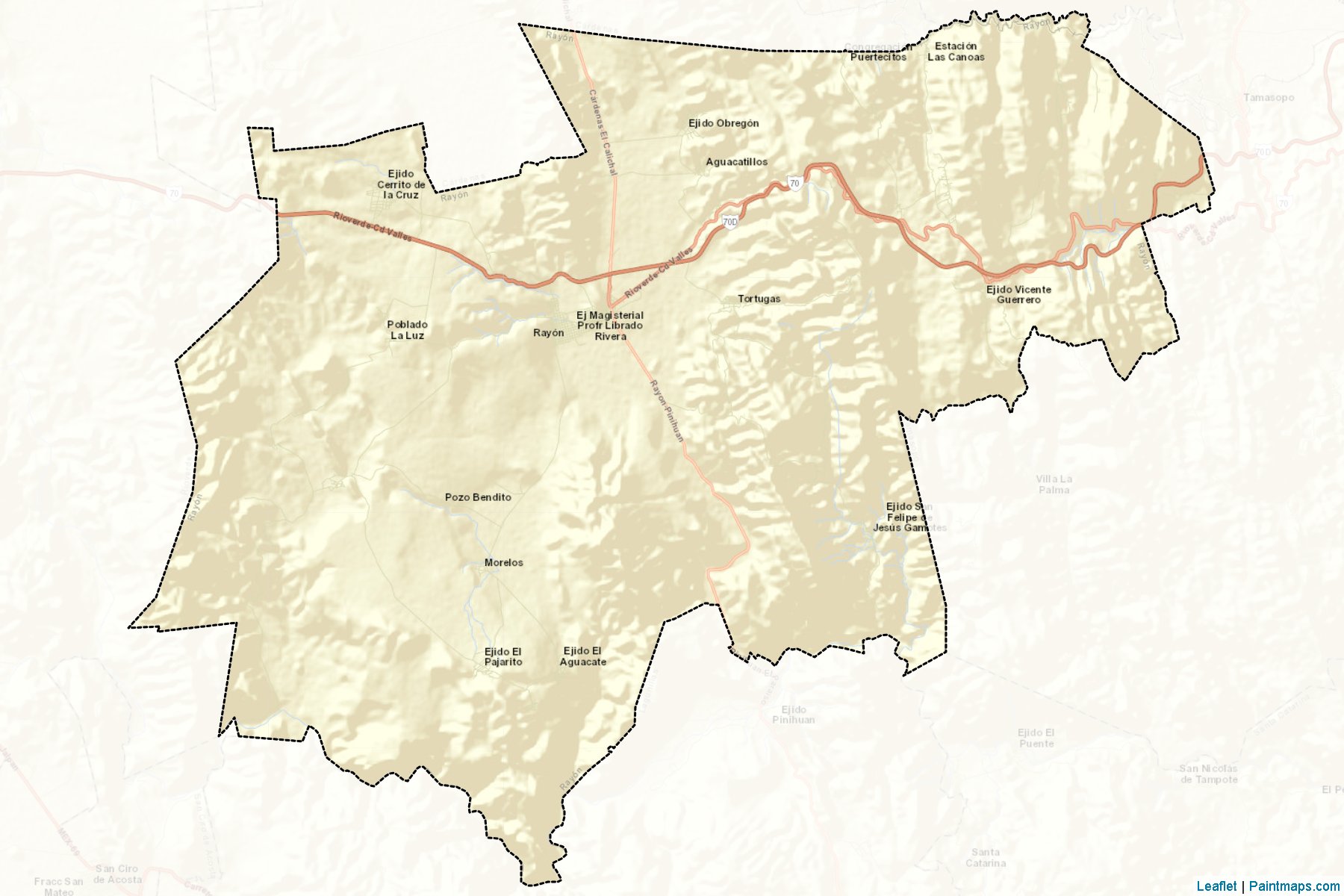 Muestras de recorte de mapas Rayón (San Luis Potosí)-2