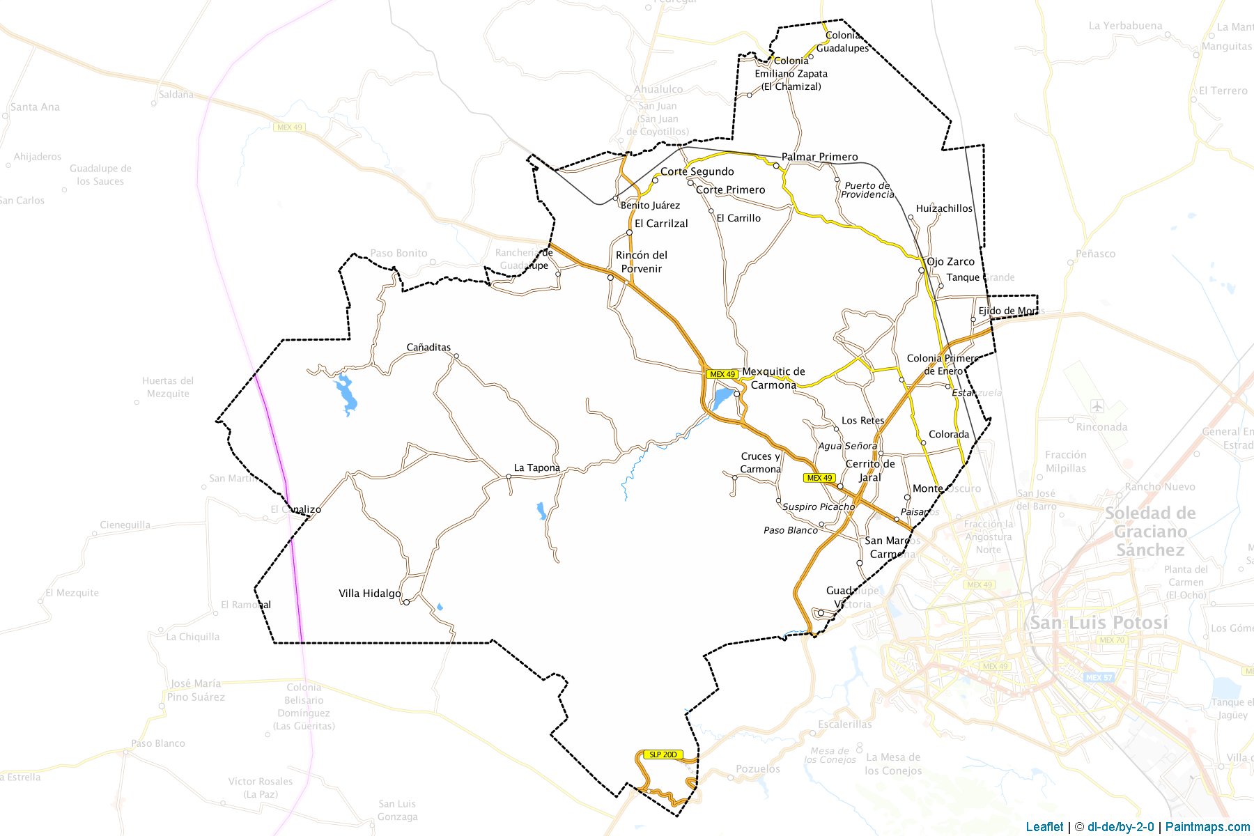 Muestras de recorte de mapas Mexquitic de Carmona (San Luis Potosí)-1