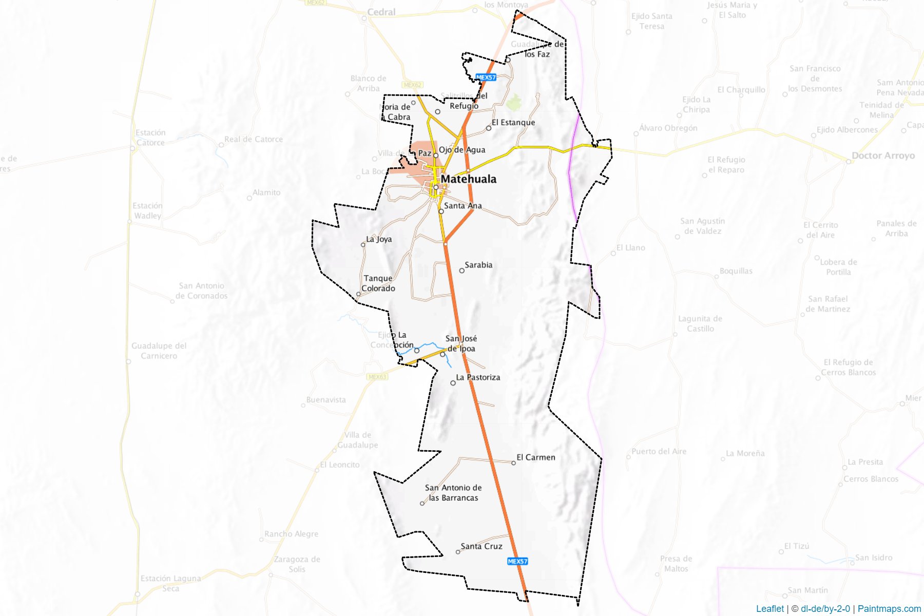 Muestras de recorte de mapas Matehuala (San Luis Potosí)-1