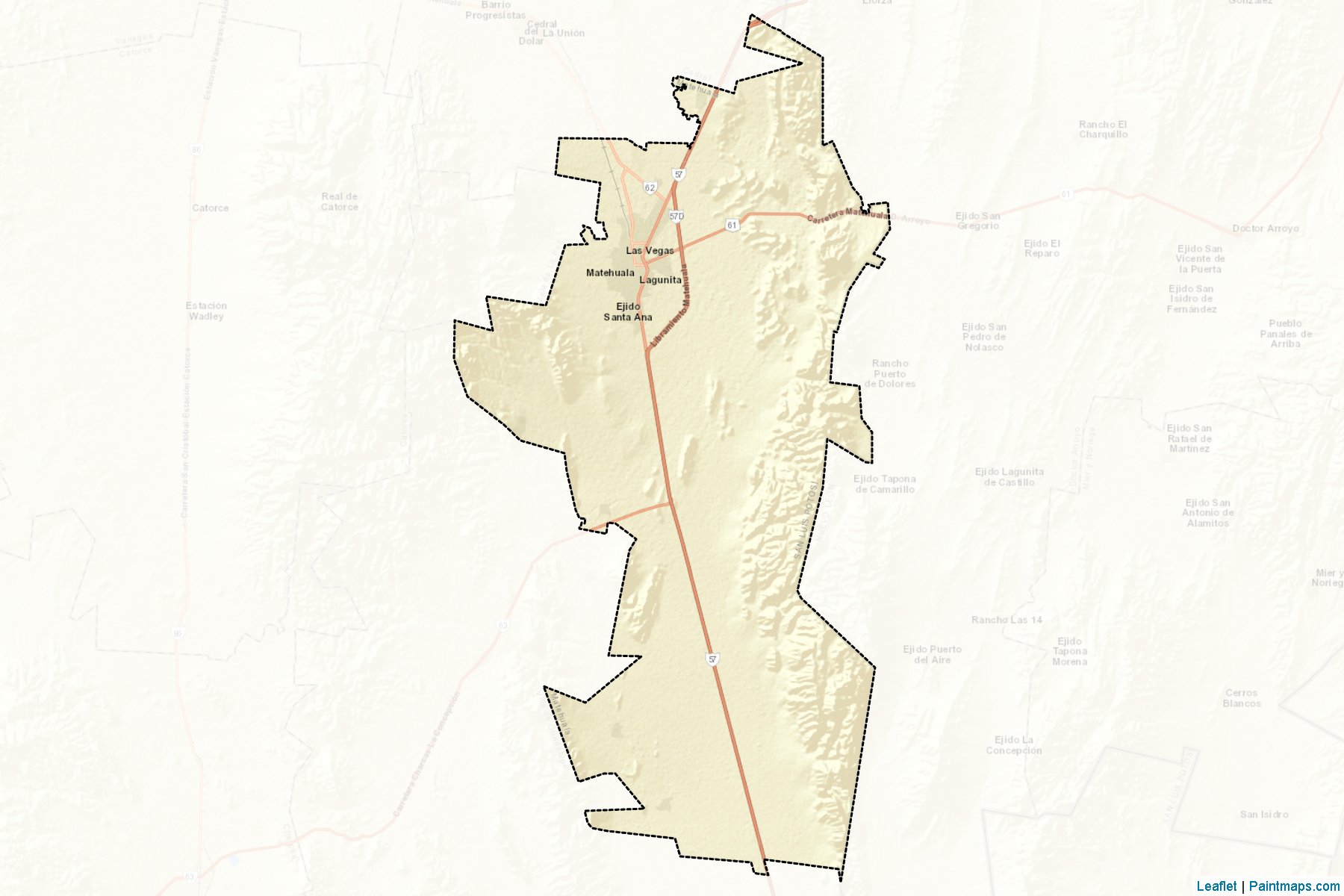 Matehuala (San Luis Potosí) Map Cropping Samples-2