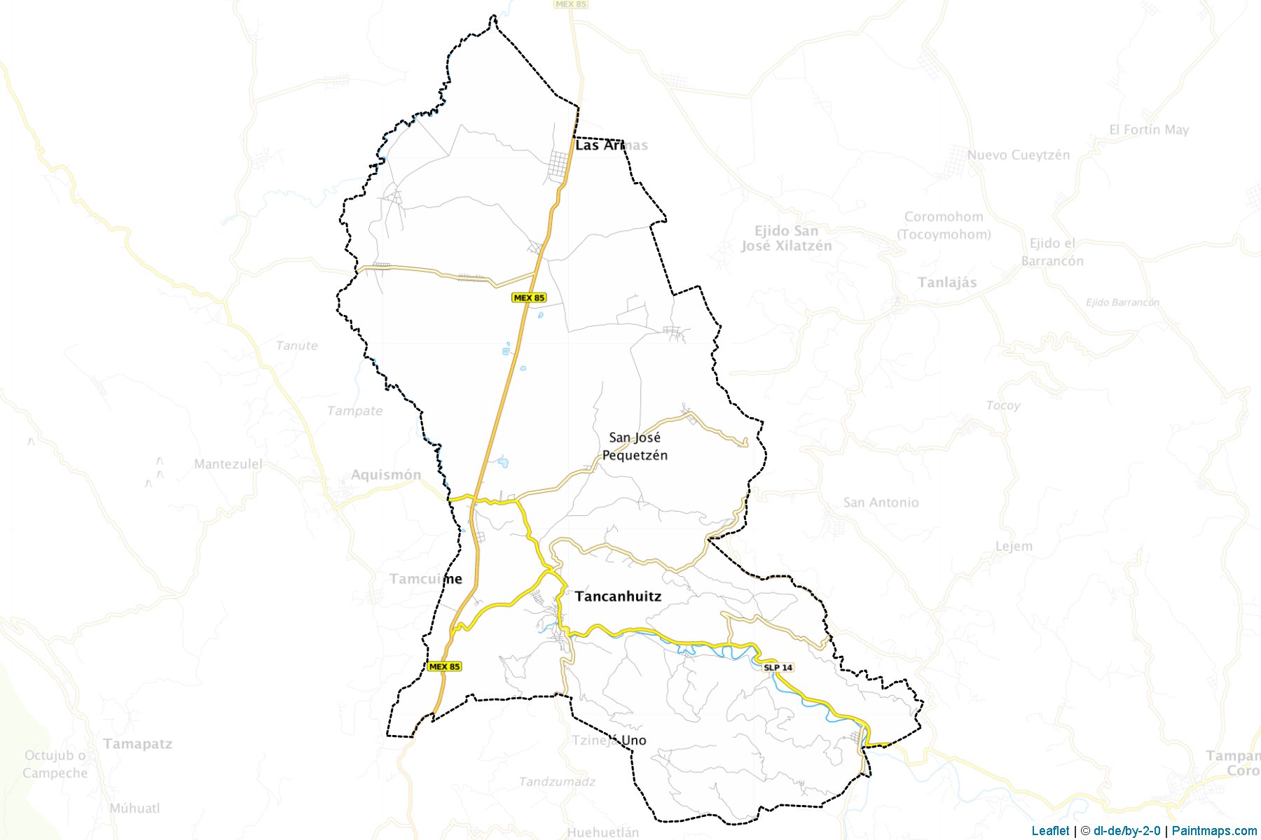 Muestras de recorte de mapas Tancanhuitz (San Luis Potosí)-1