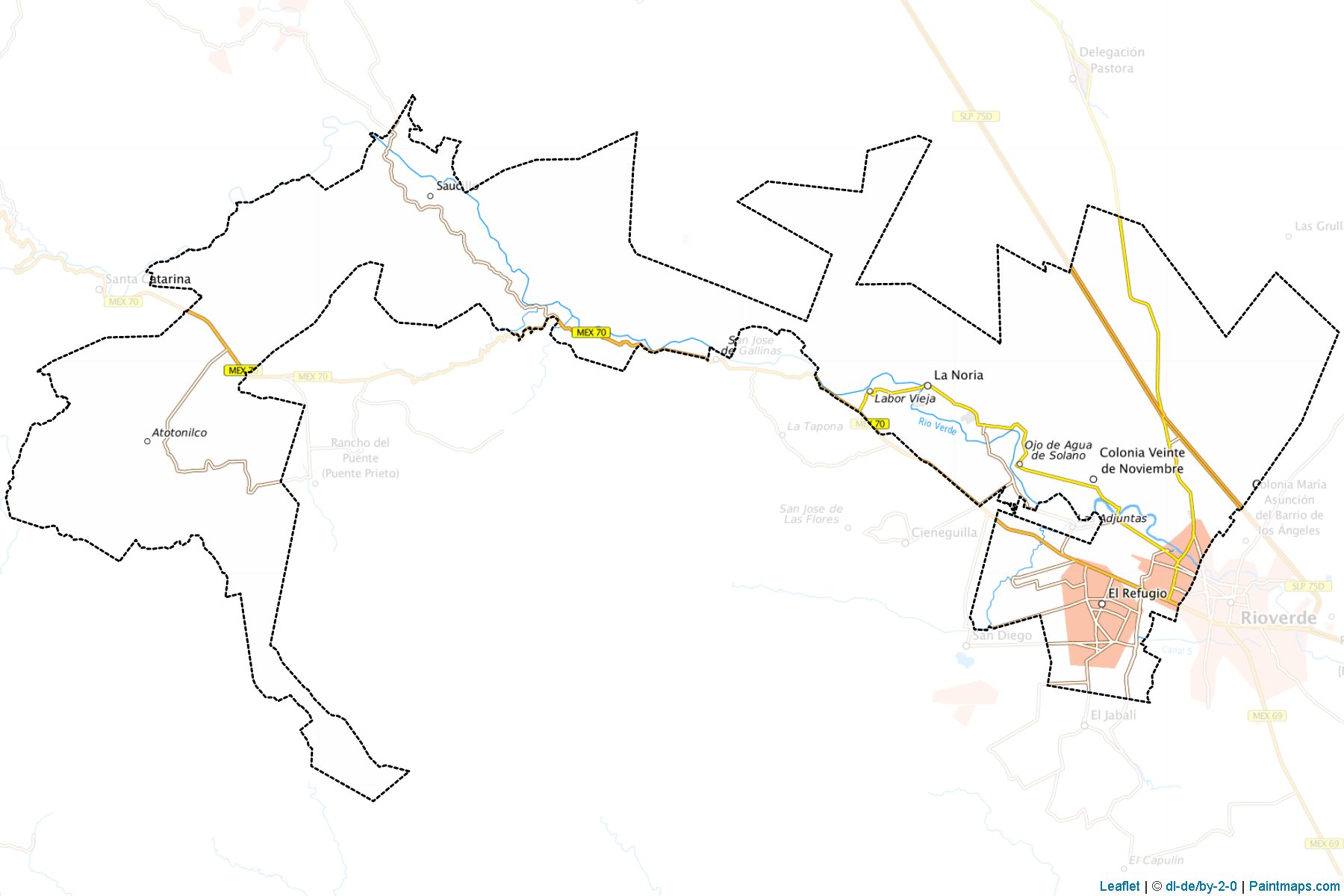 Ciudad Fernández (San Luis Potosí) Haritası Örnekleri-1