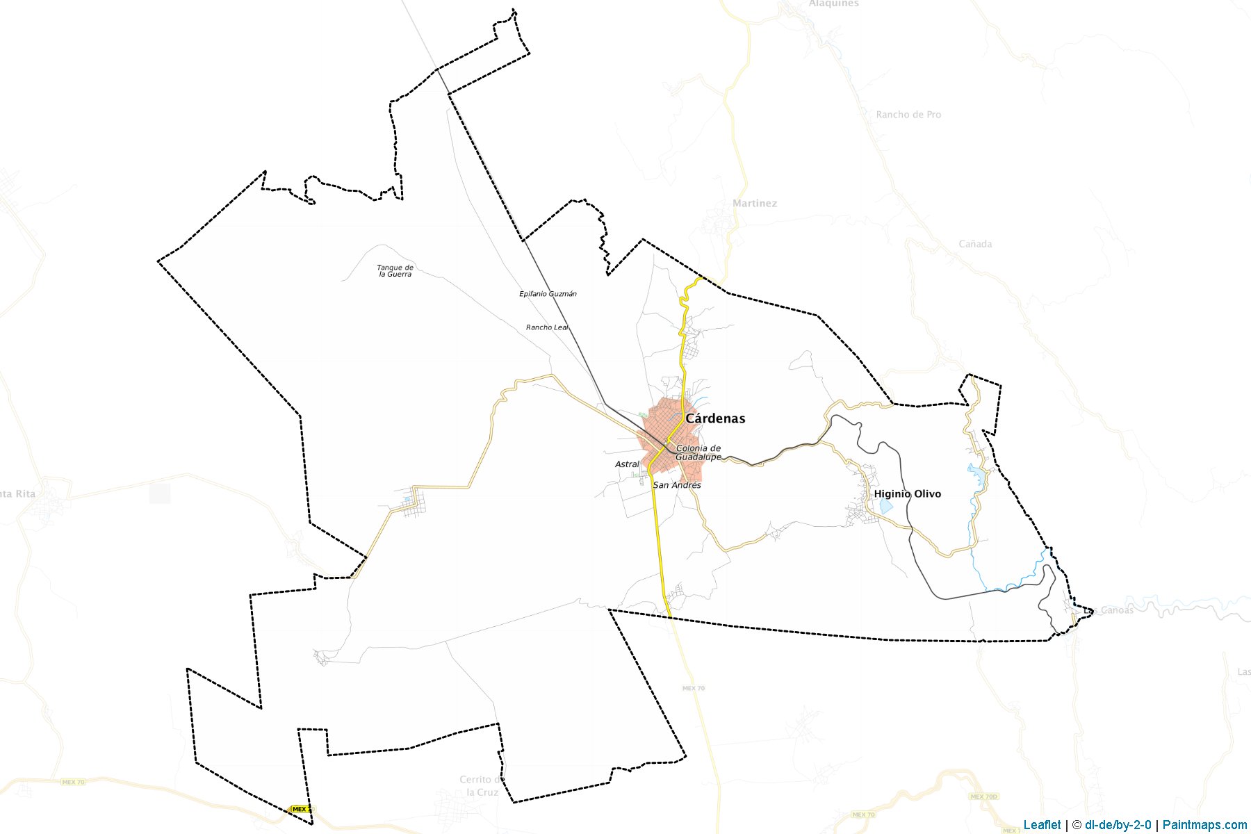 Muestras de recorte de mapas Cárdenas (San Luis Potosí)-1