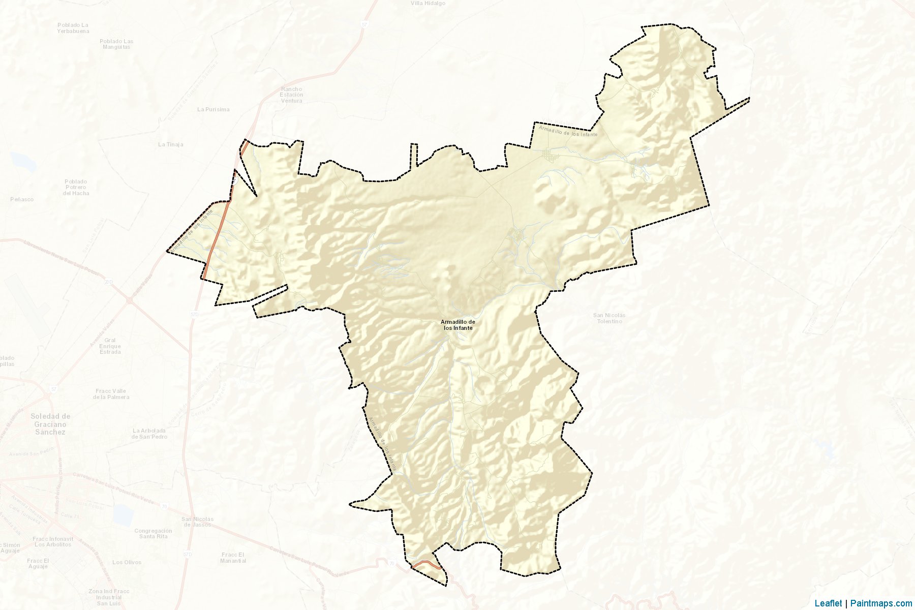 Muestras de recorte de mapas Armadillo de los Infante (San Luis Potosí)-2