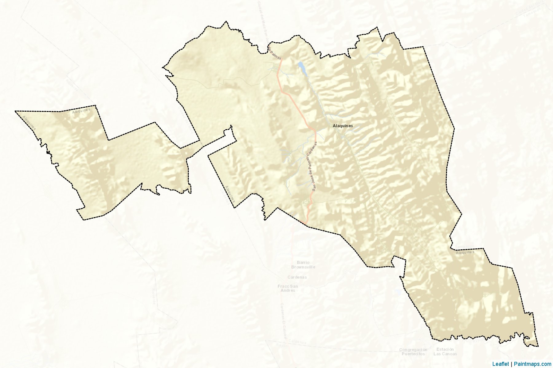 Muestras de recorte de mapas Alaquines (San Luis Potosí)-2