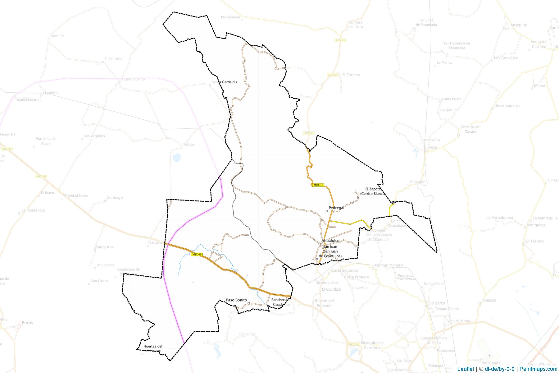 Ahualulco (San Luis Potosí) Map Cropping Samples-1