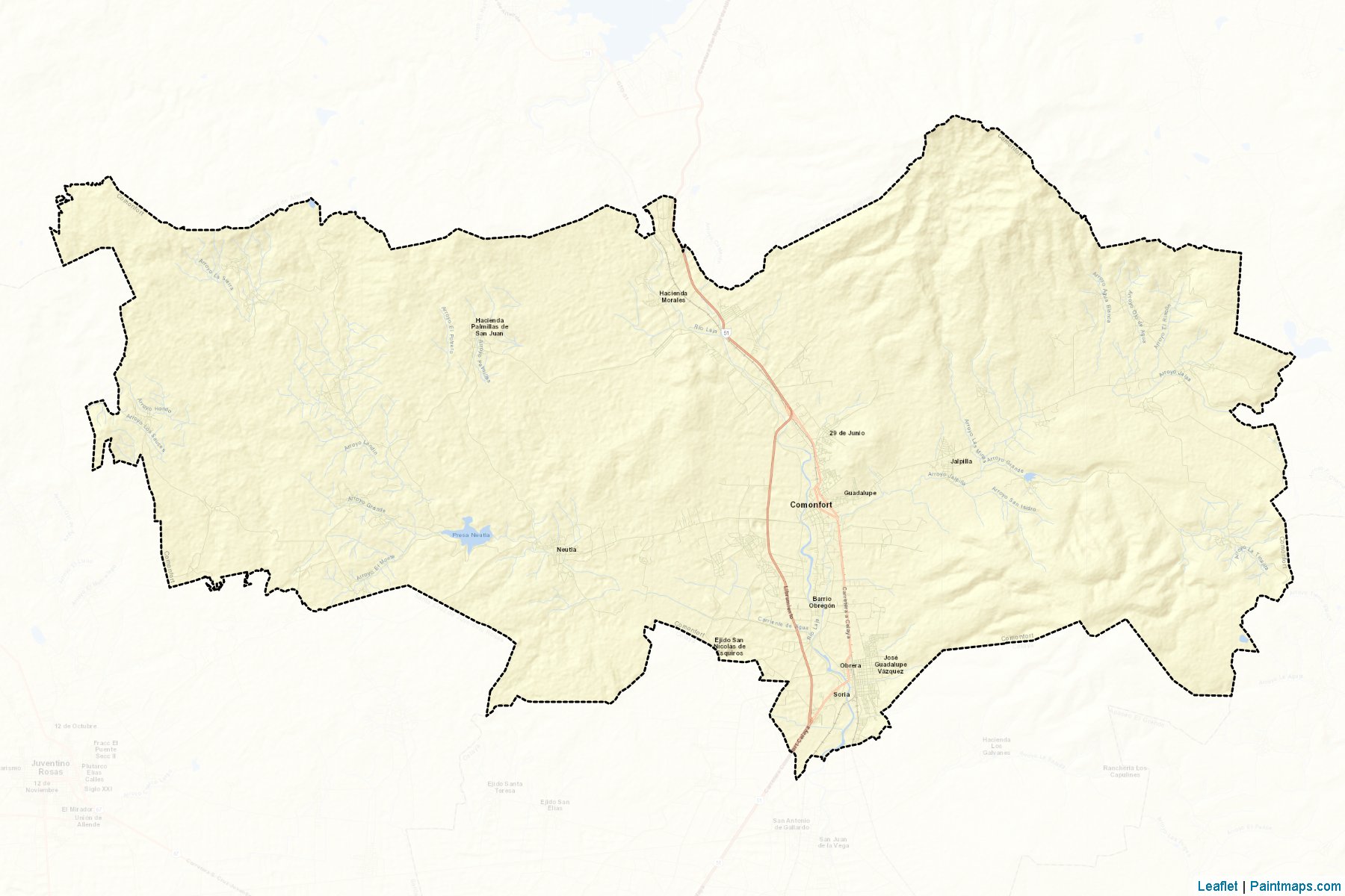 Muestras de recorte de mapas Comonfort (Guanajuato)-2