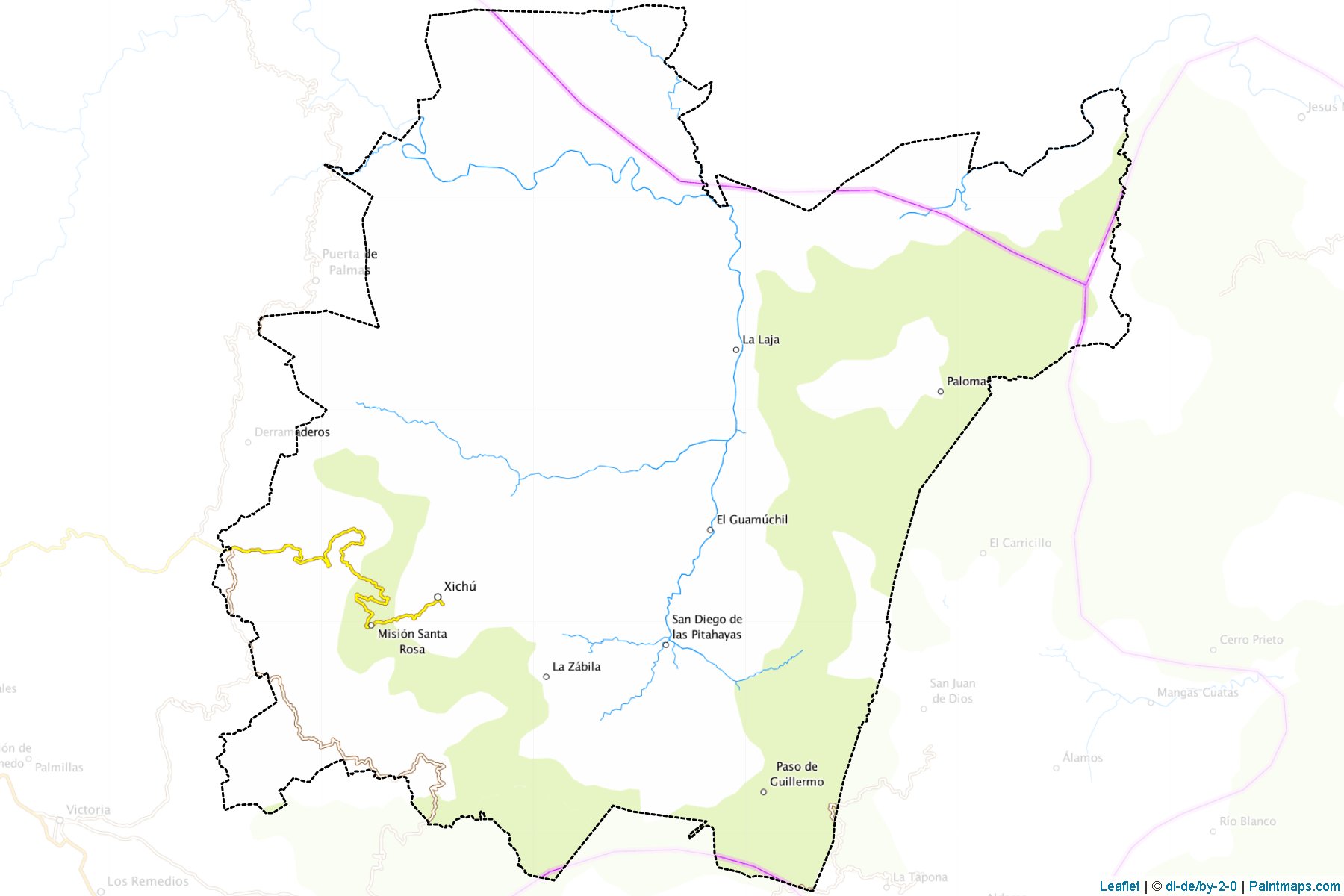 Muestras de recorte de mapas Xichú (Guanajuato)-1