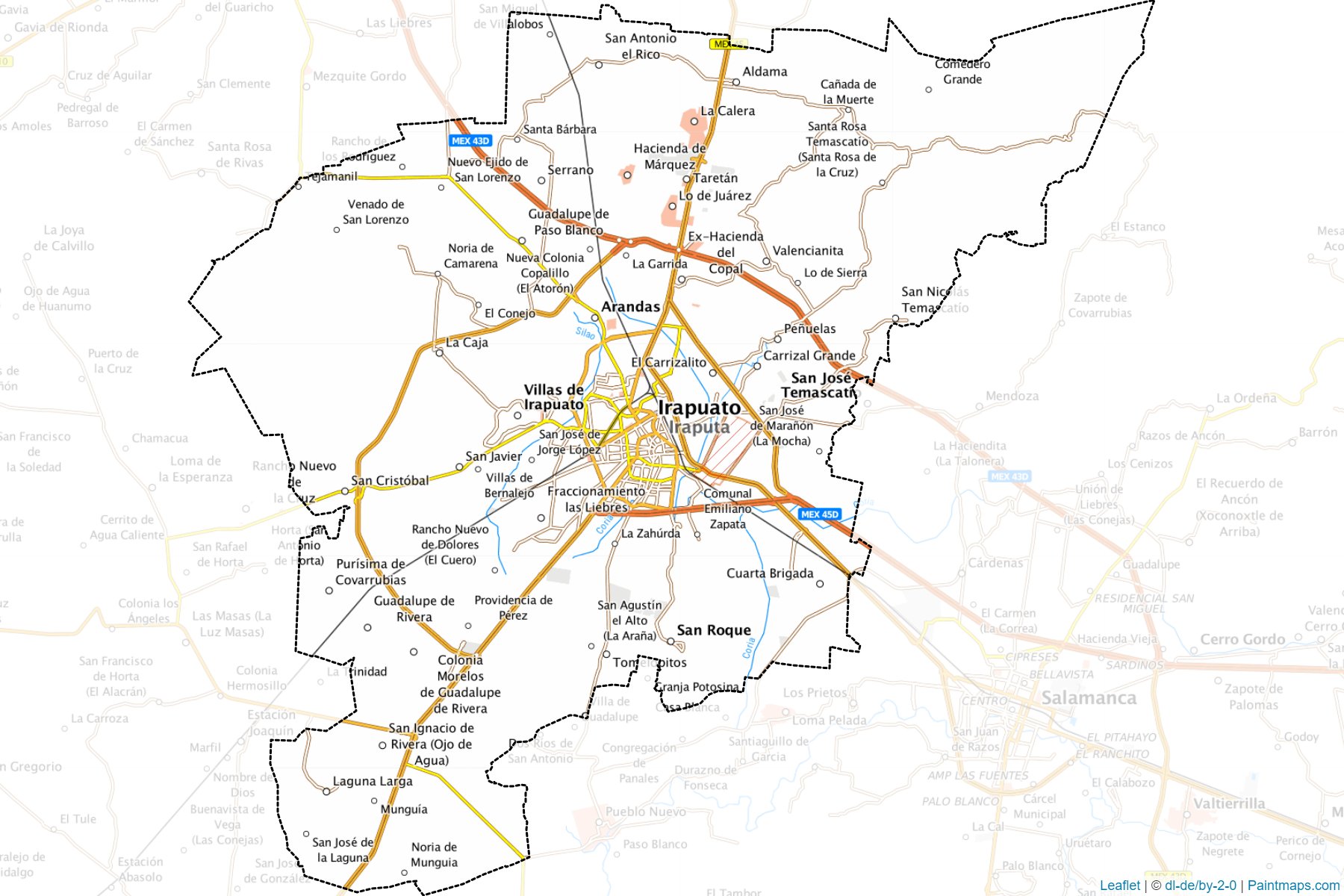 Muestras de recorte de mapas Irapuato (Guanajuato)-1