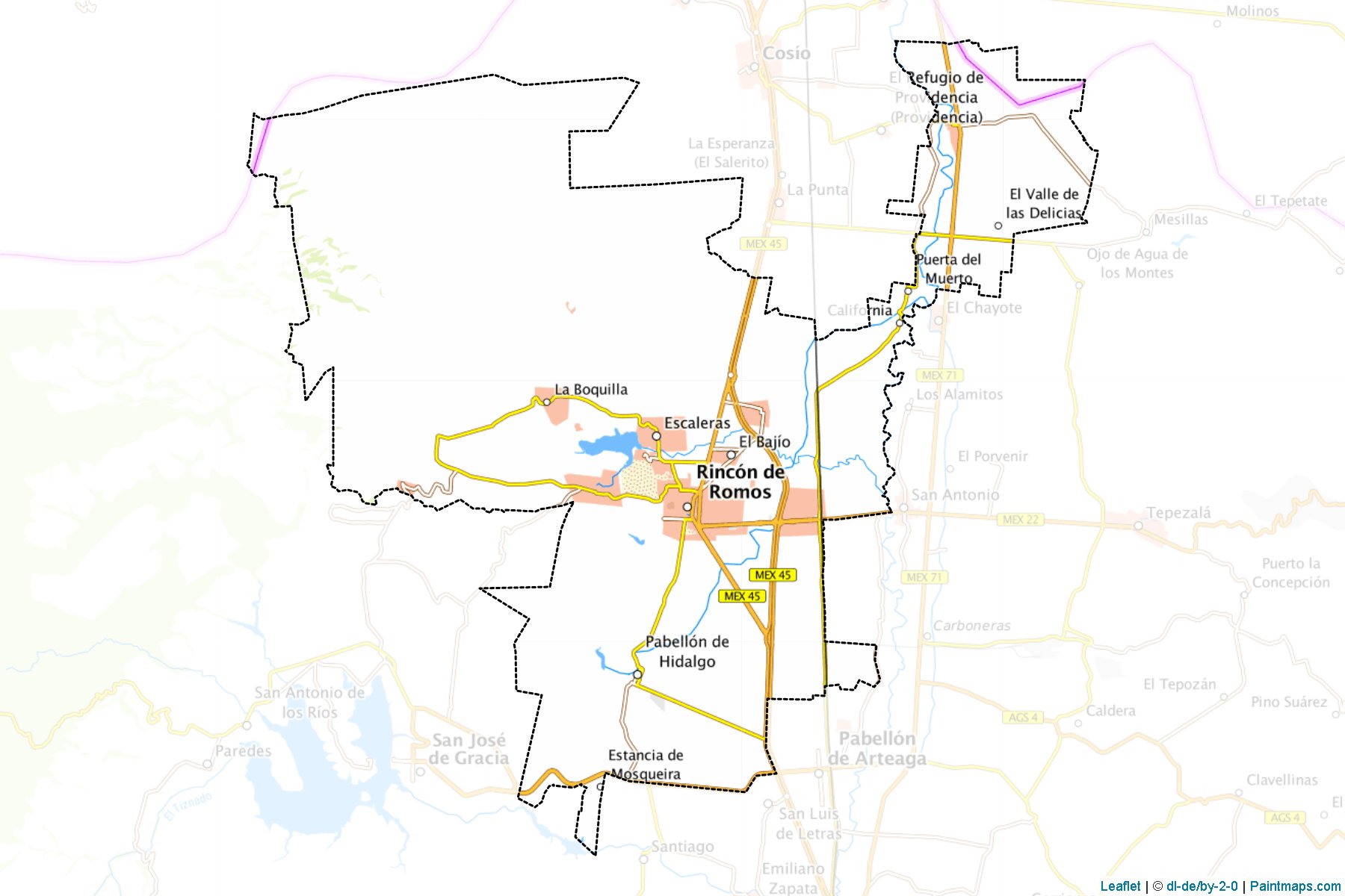 Muestras de recorte de mapas Rincón de Romos (Aguascalientes)-1