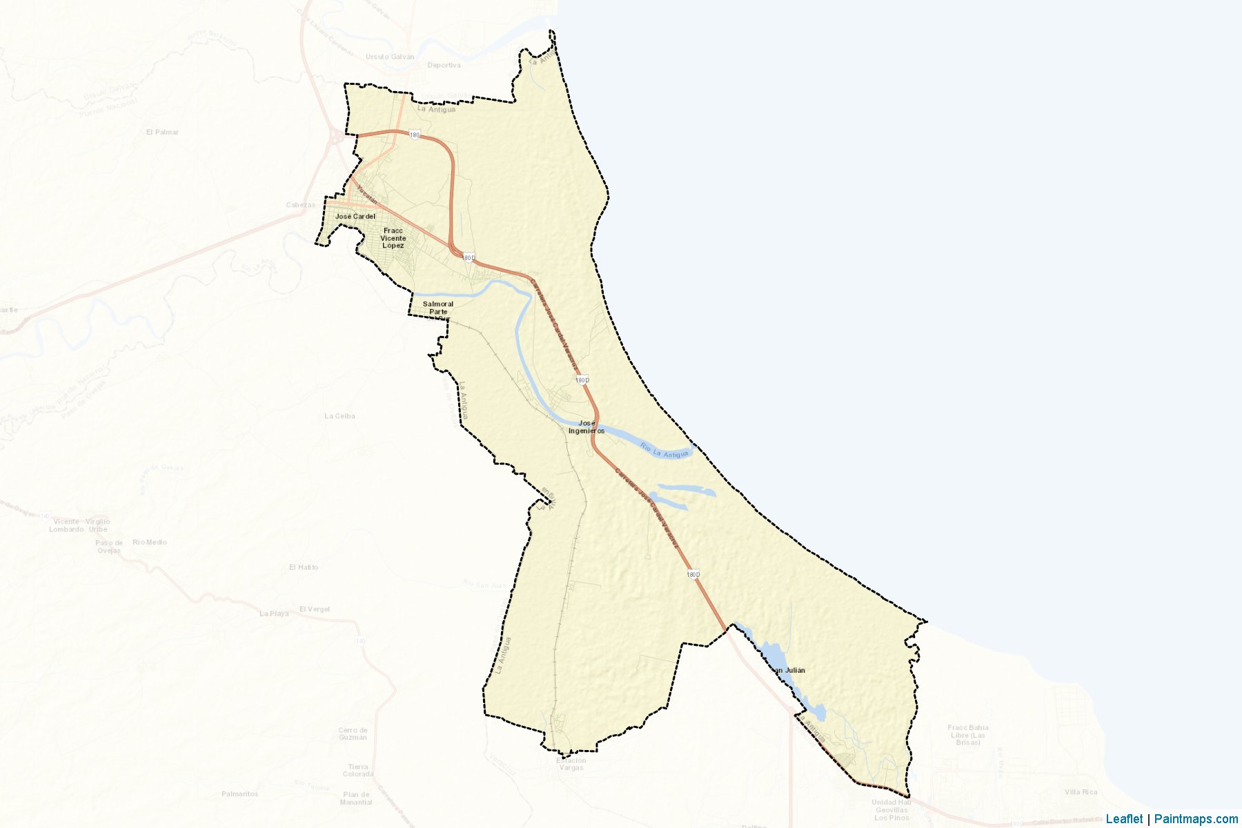 Muestras de recorte de mapas La Antigua (Veracruz de Ignacio de la Llave)-2