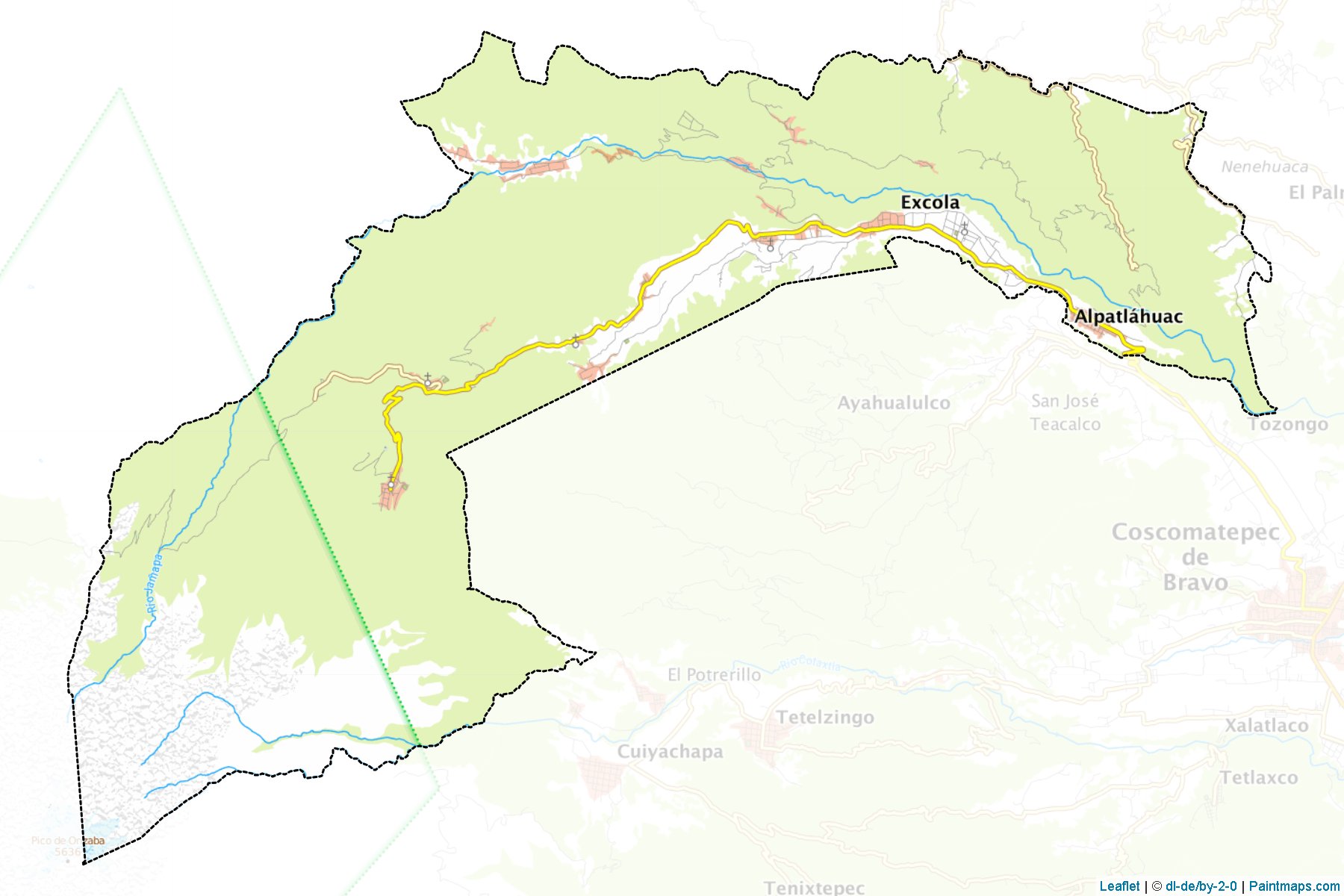 Calcahualco (Veracruz de Ignacio de la Llave) Map Cropping Samples-1