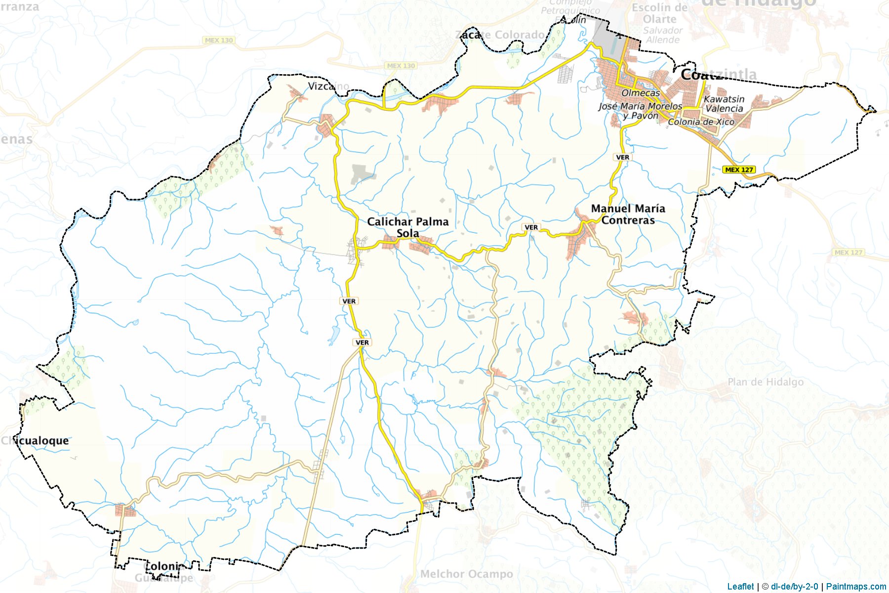 Muestras de recorte de mapas Coatzintla (Veracruz de Ignacio de la Llave)-1