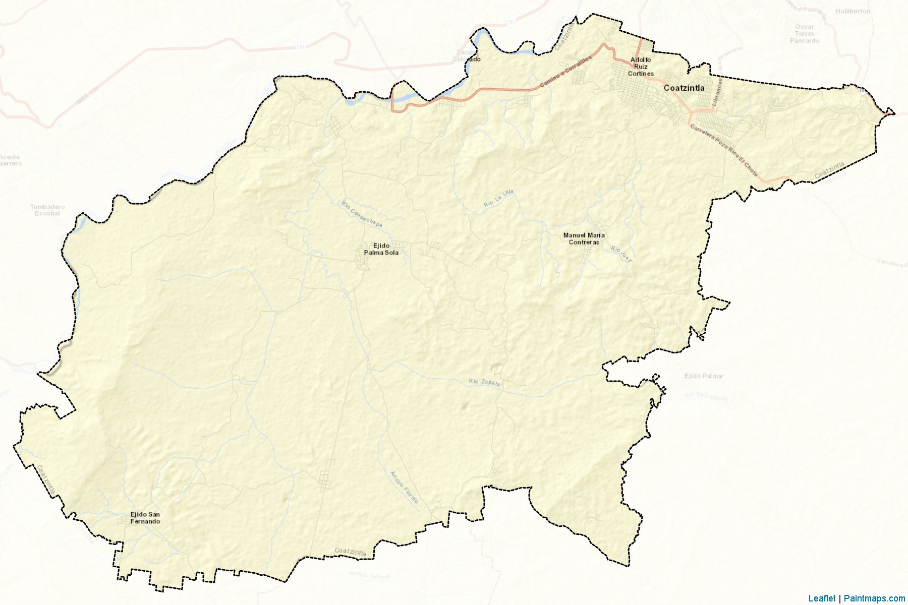 Muestras de recorte de mapas Coatzintla (Veracruz de Ignacio de la Llave)-2