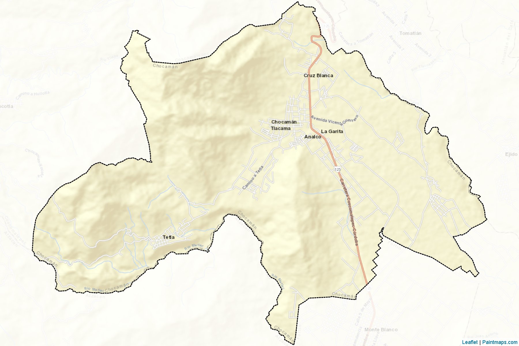 Muestras de recorte de mapas Chocamán (Veracruz de Ignacio de la Llave)-2