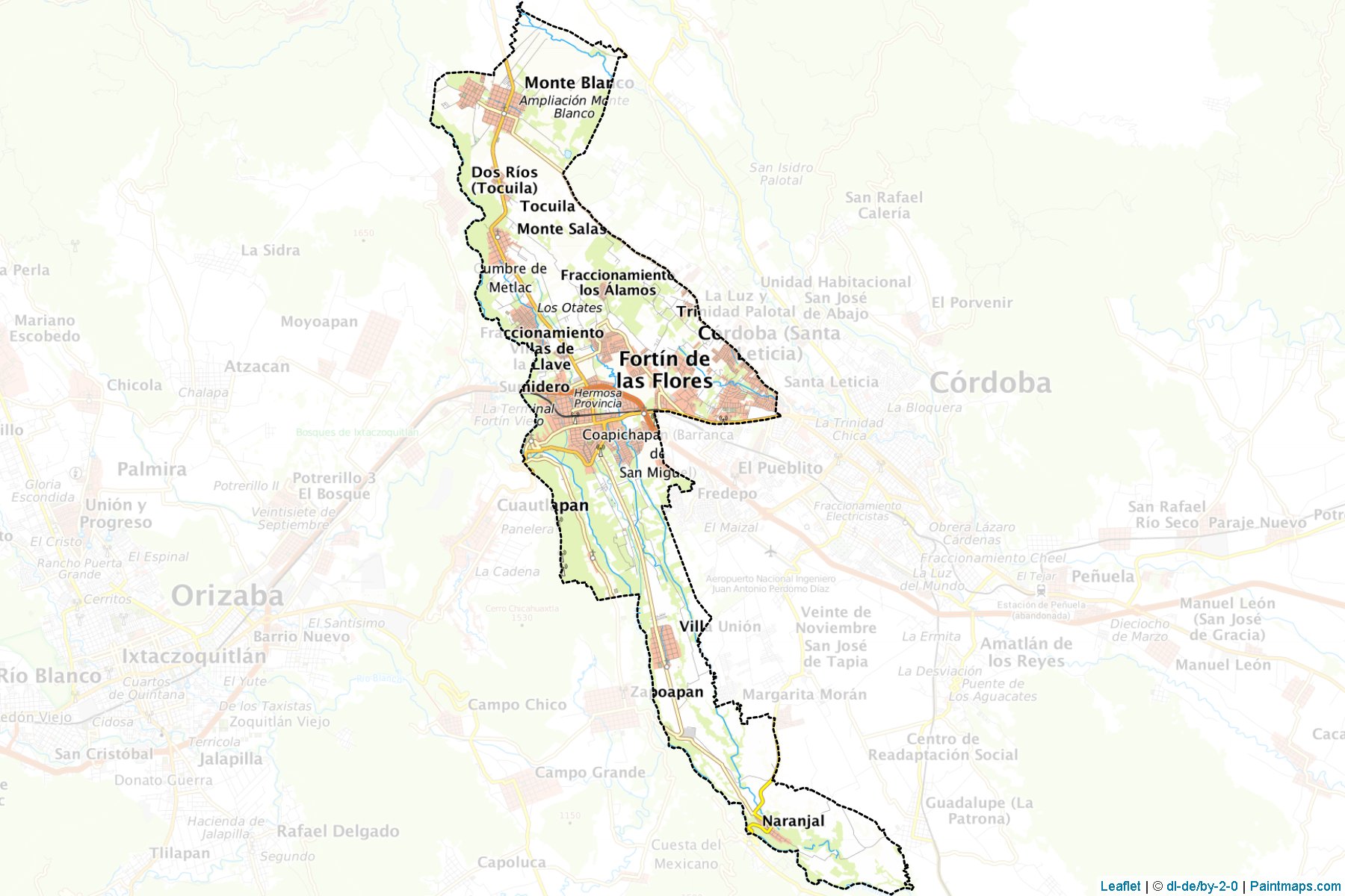 Muestras de recorte de mapas Fortín (Veracruz de Ignacio de la Llave)-1