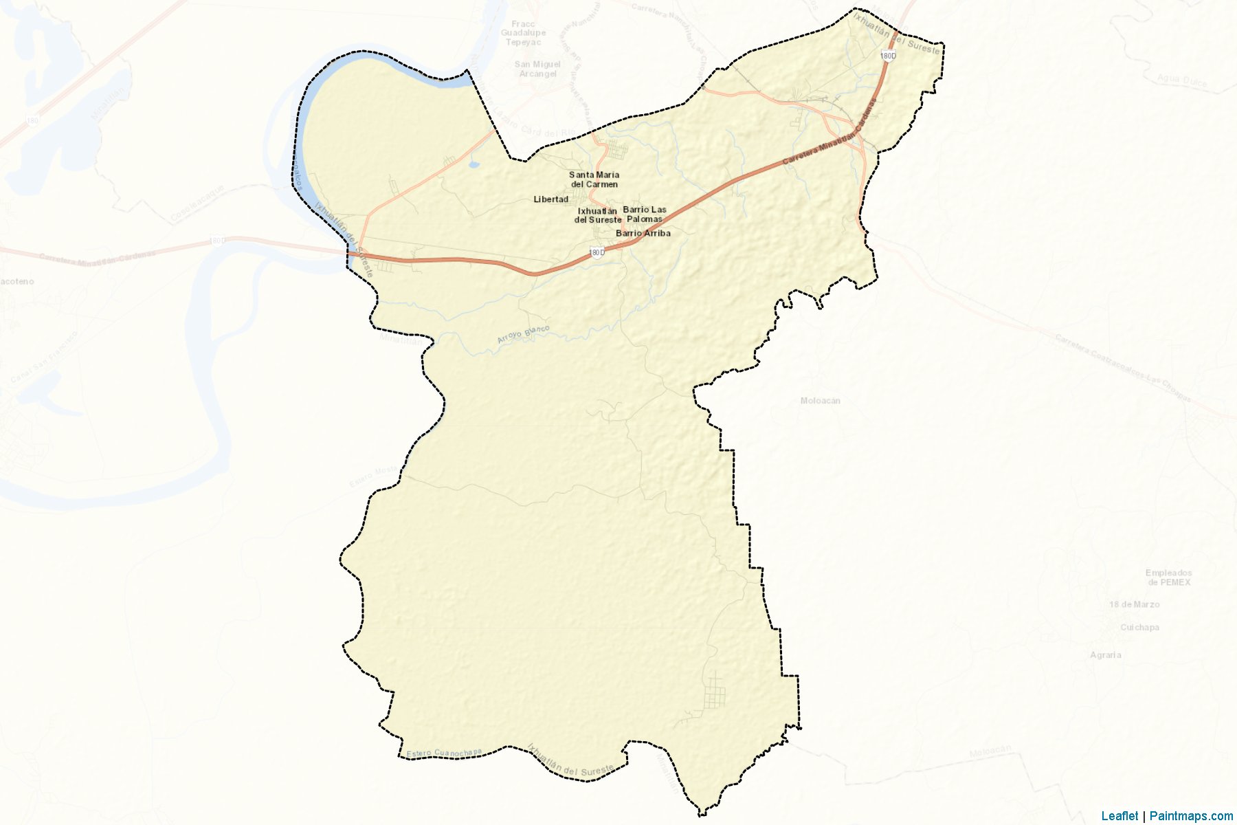 Muestras de recorte de mapas Ixhuatlán del Sureste (Veracruz de Ignacio de la Llave)-2