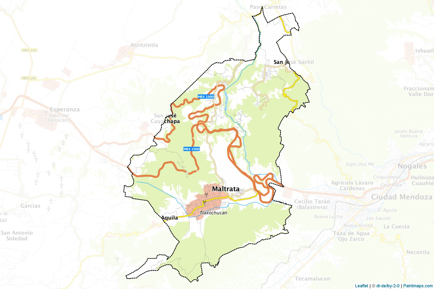 Muestras de recorte de mapas Maltrata (Veracruz de Ignacio de la Llave)-1