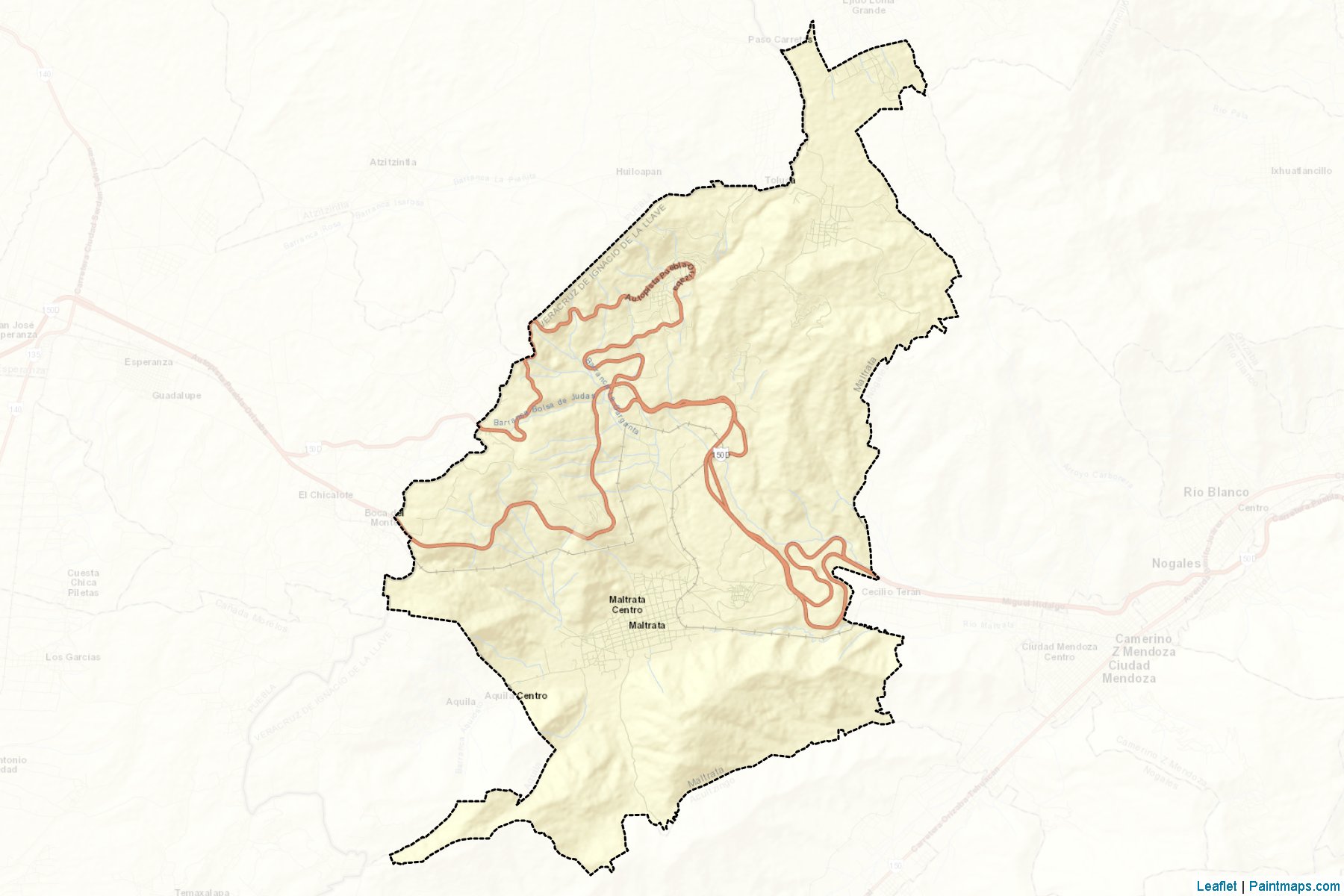 Muestras de recorte de mapas Maltrata (Veracruz de Ignacio de la Llave)-2