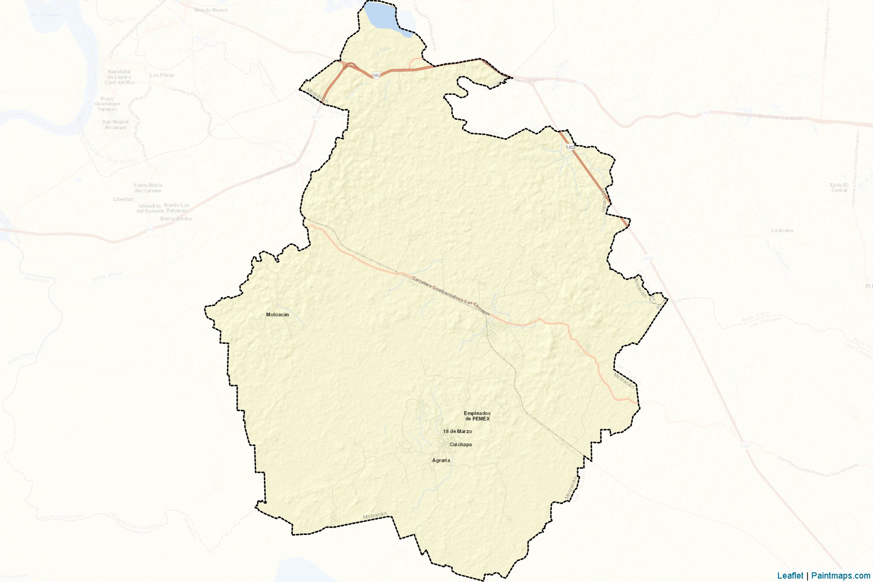 Muestras de recorte de mapas Moloacán (Veracruz de Ignacio de la Llave)-2