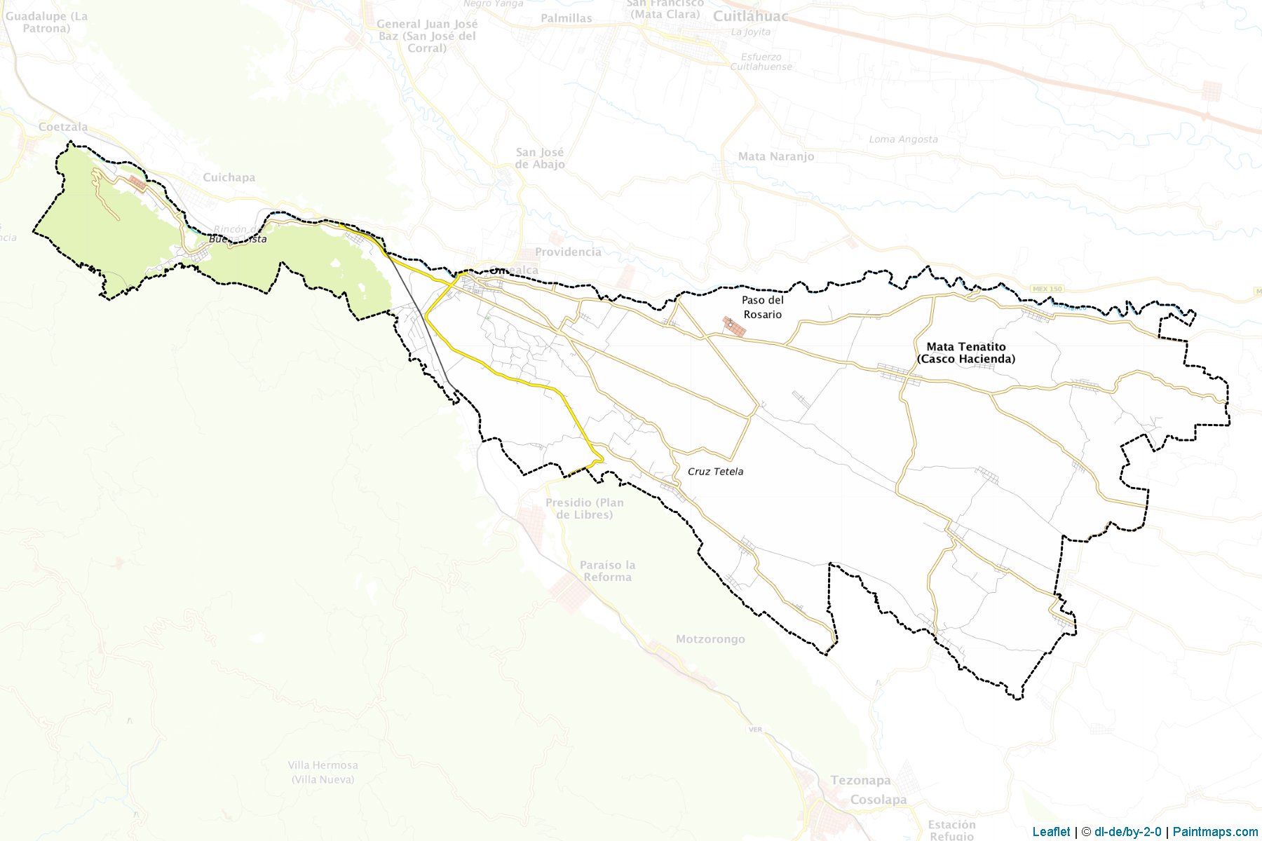 Muestras de recorte de mapas Omealca (Veracruz de Ignacio de la Llave)-1