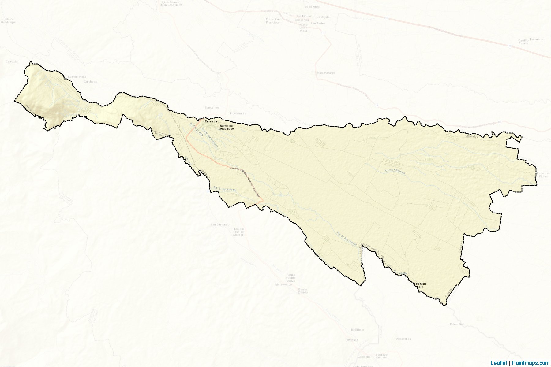 Muestras de recorte de mapas Omealca (Veracruz de Ignacio de la Llave)-2