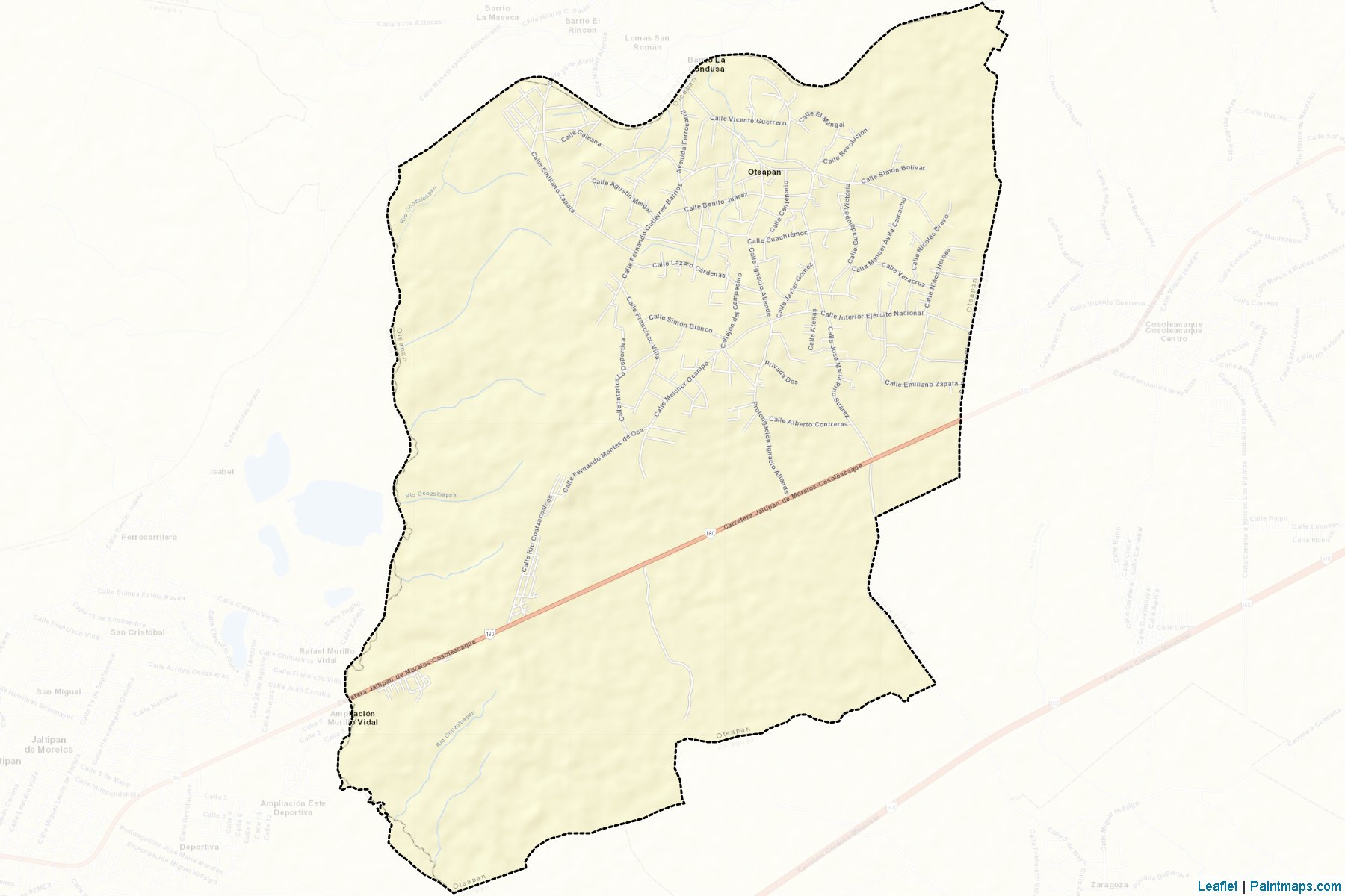 Muestras de recorte de mapas Oteapan (Veracruz de Ignacio de la Llave)-2