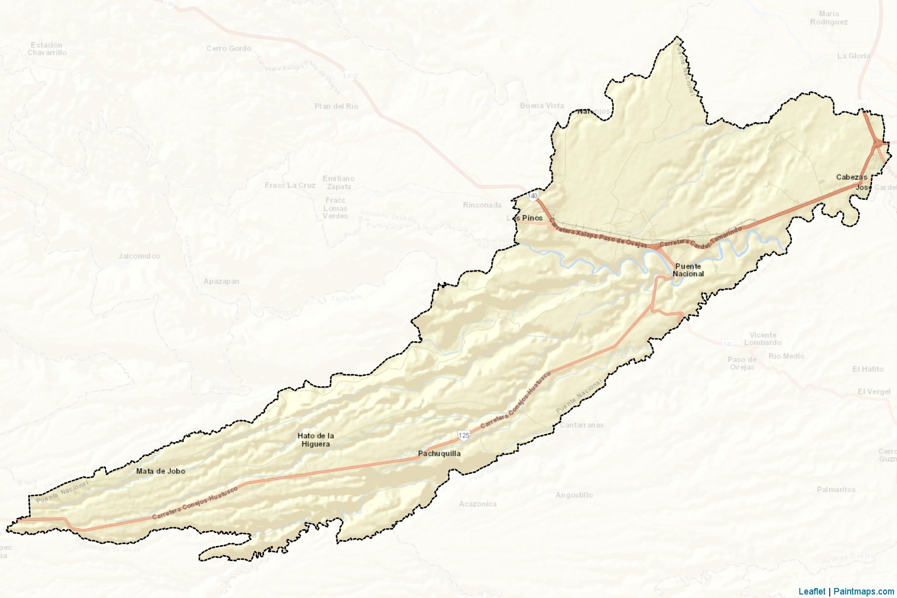 Muestras de recorte de mapas Puente Nacional (Veracruz de Ignacio de la Llave)-2