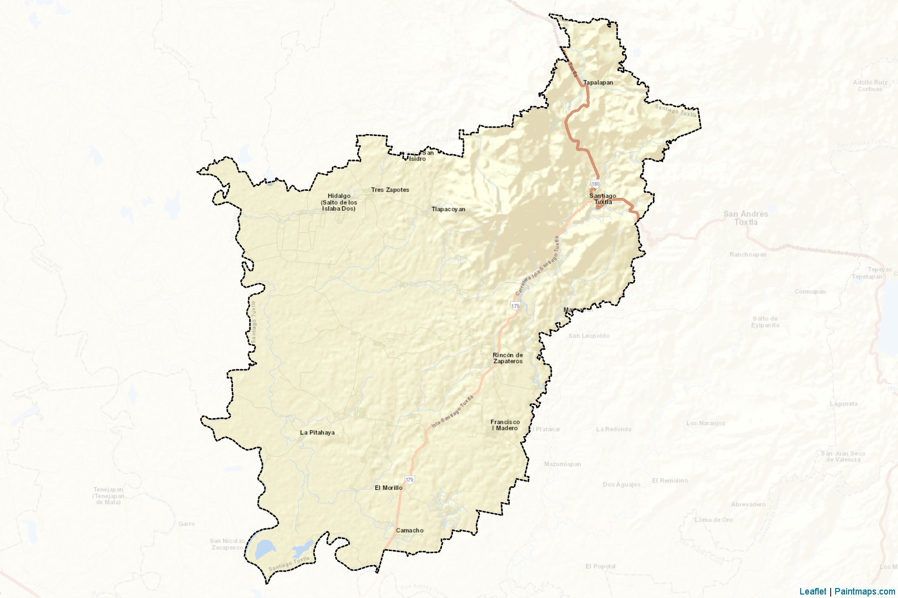 Muestras de recorte de mapas Santiago Tuxtla (Veracruz de Ignacio de la Llave)-2