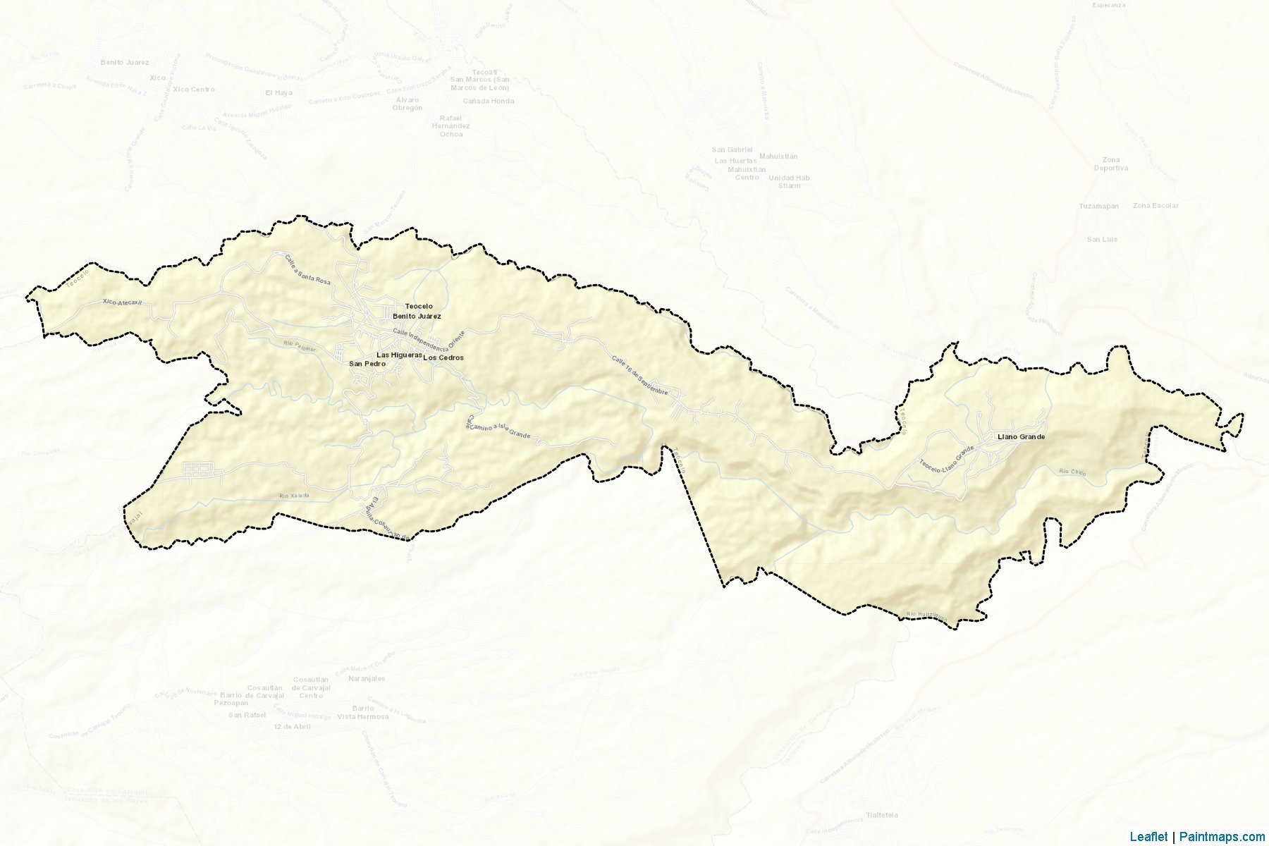 Muestras de recorte de mapas Teocelo (Veracruz de Ignacio de la Llave)-2