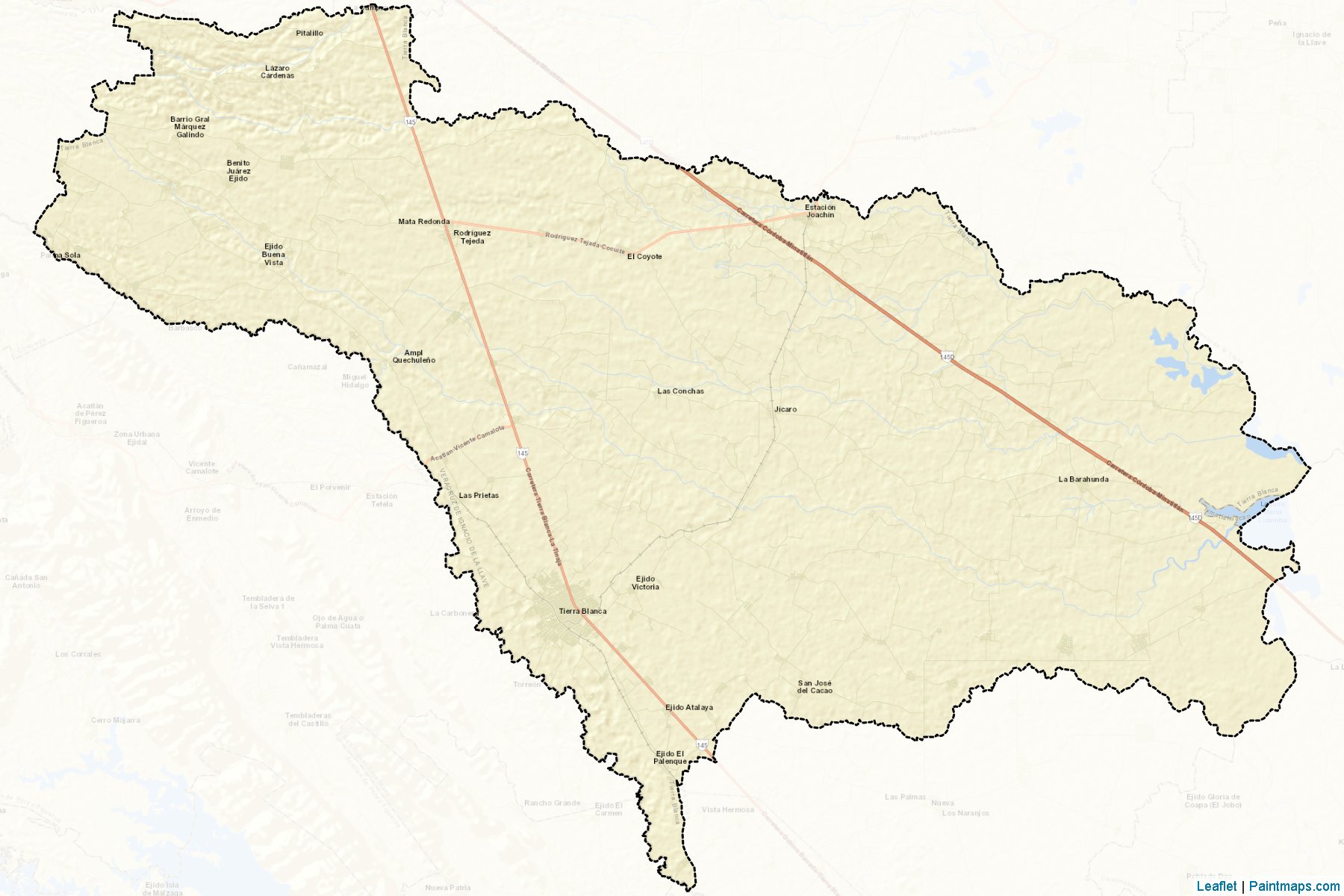 Muestras de recorte de mapas Tierra Blanca (Veracruz de Ignacio de la Llave)-2