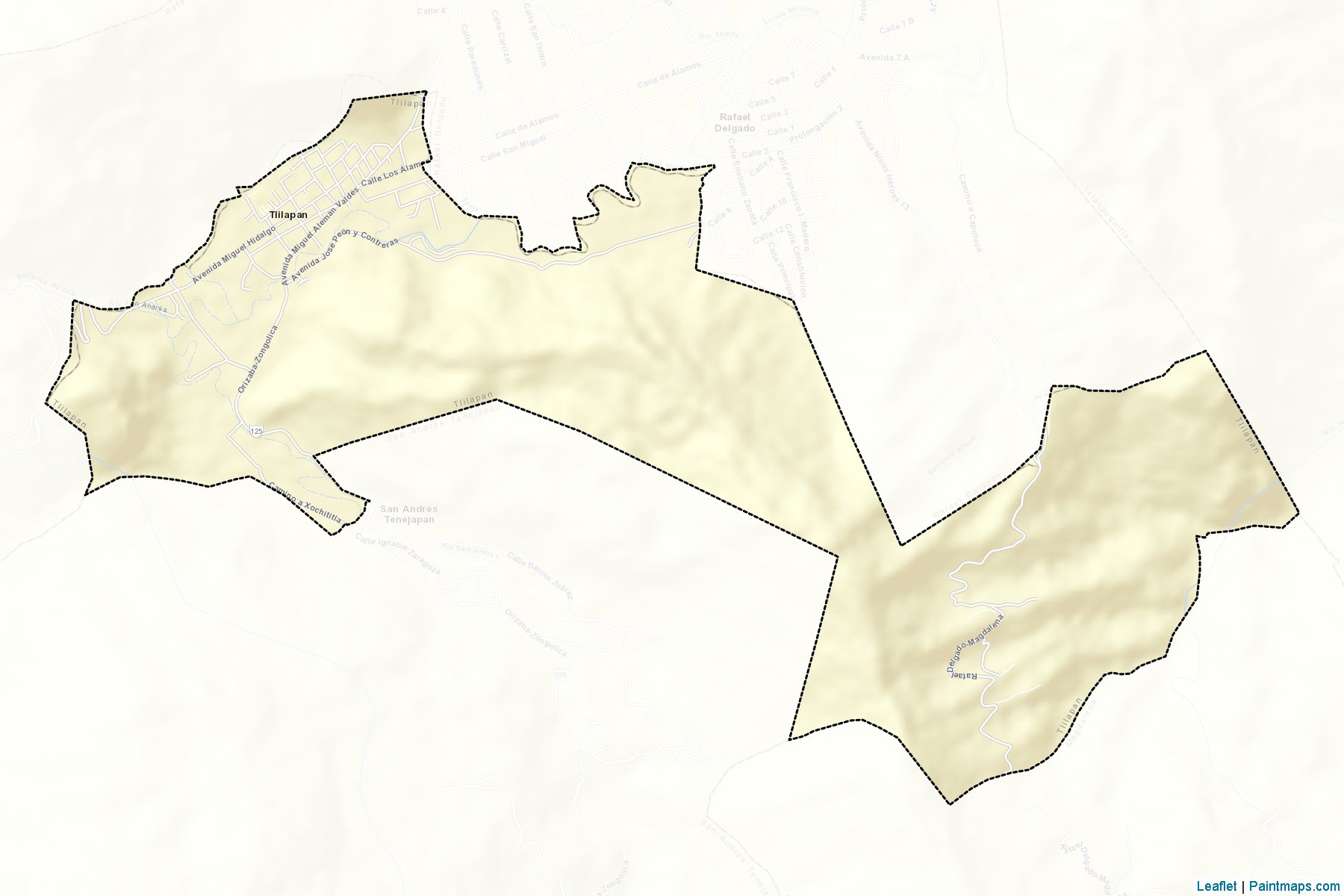 Muestras de recorte de mapas Tlilapan (Veracruz de Ignacio de la Llave)-2