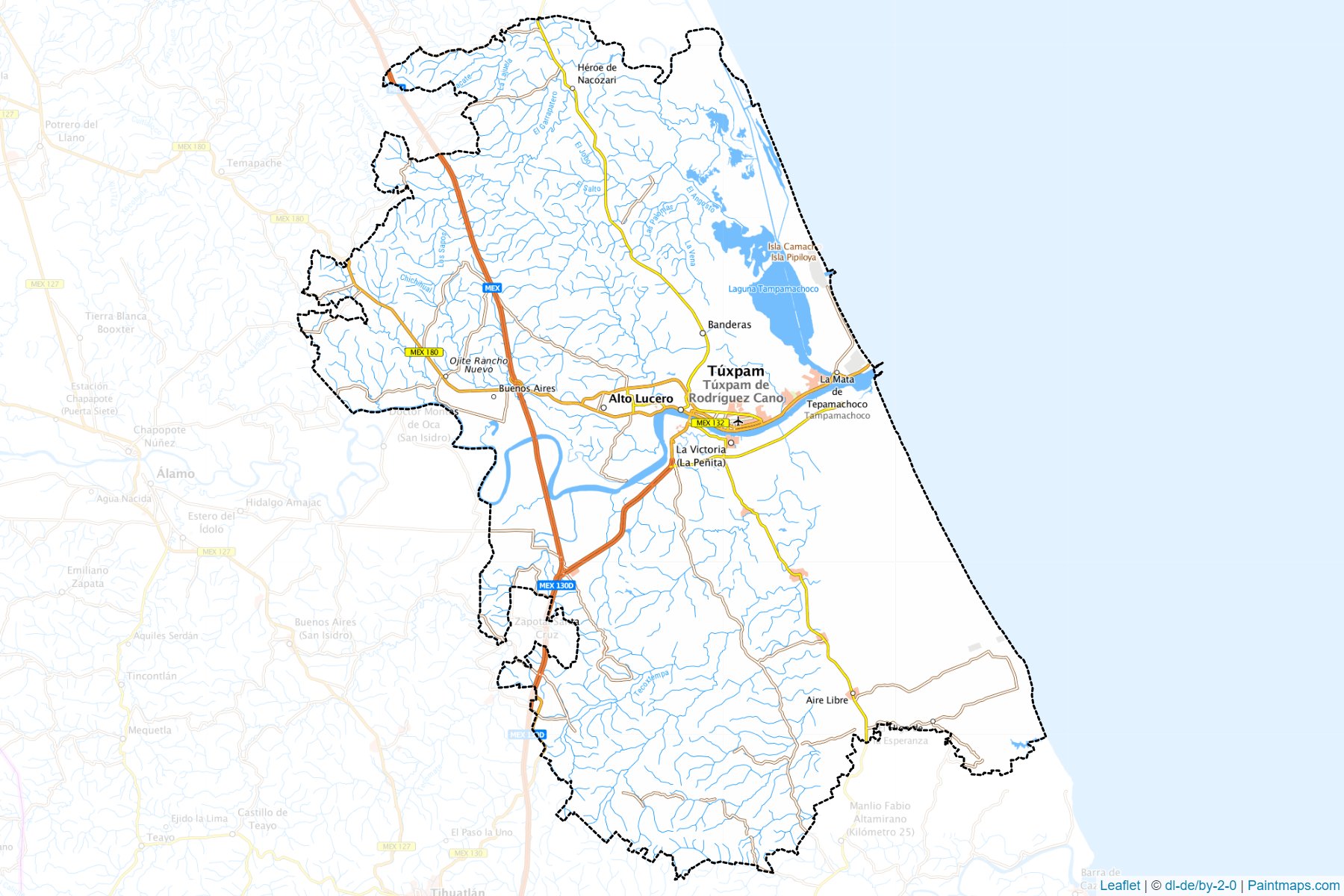 Muestras de recorte de mapas Tuxpan (Veracruz de Ignacio de la Llave)-1