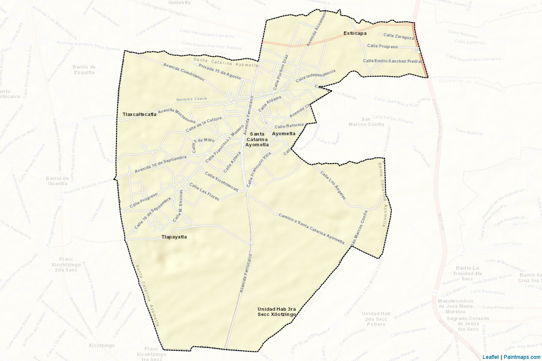 Muestras de recorte de mapas Santa Catarina Ayometla (Tlaxcala)-2