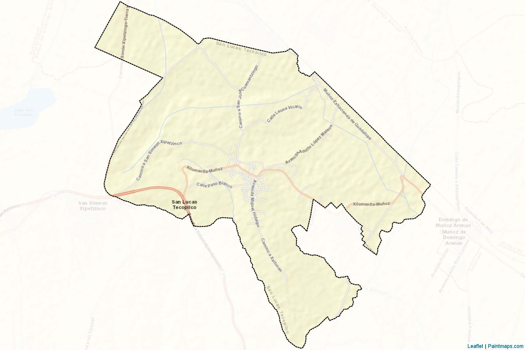 San Lucas Tecopilco (Tlaxcala) Map Cropping Samples-2