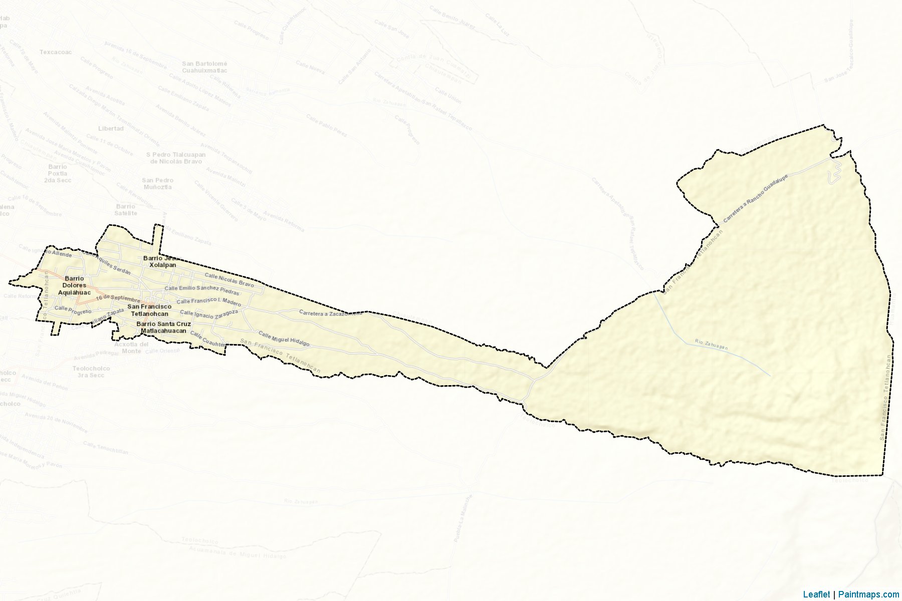 San Francisco Tetlanohcan (Tlaxcala) Map Cropping Samples-2