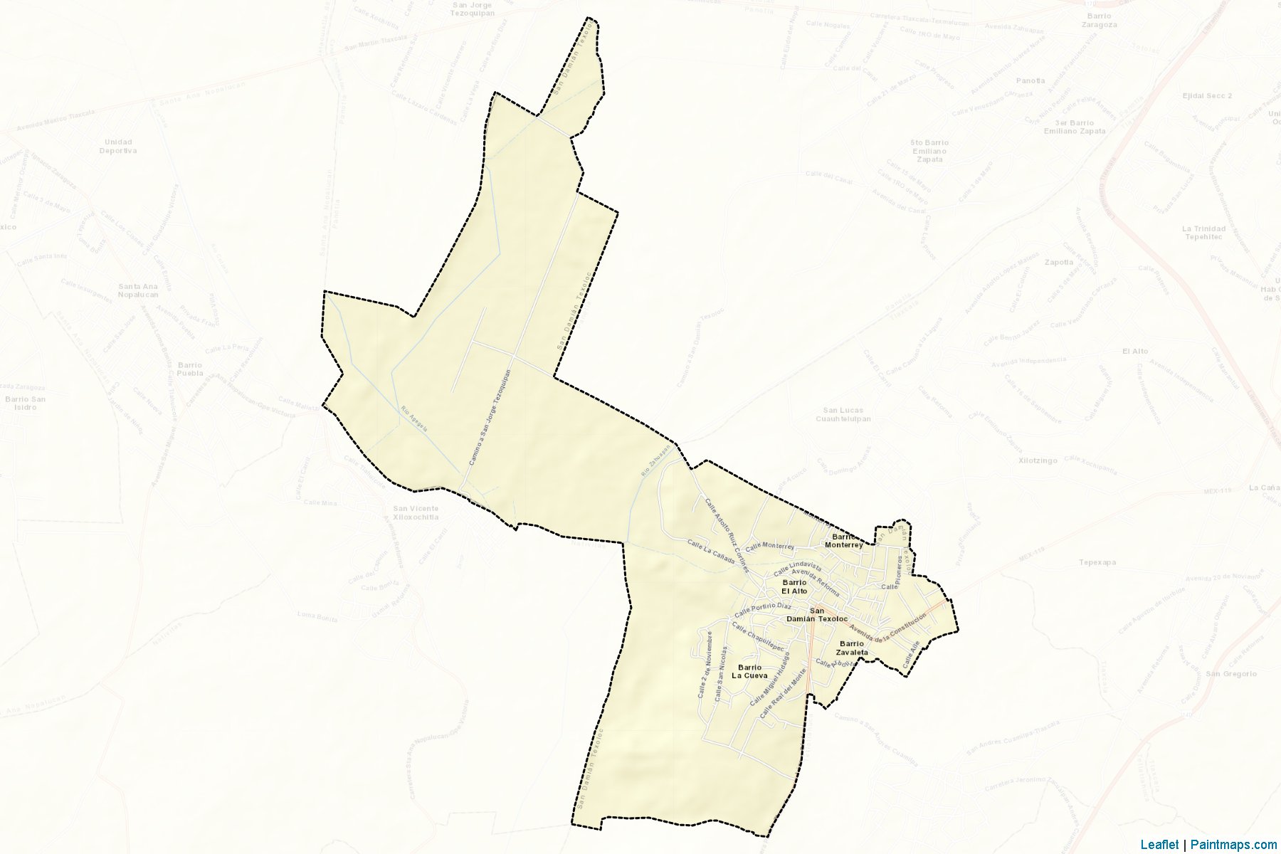 Muestras de recorte de mapas San Damián Texóloc (Tlaxcala)-2