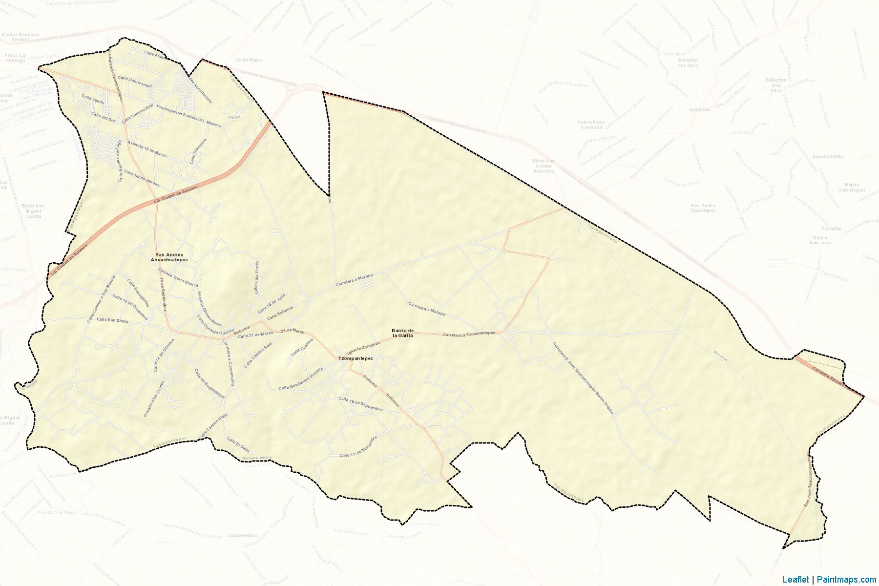 Muestras de recorte de mapas Tzompantepec (Tlaxcala)-2