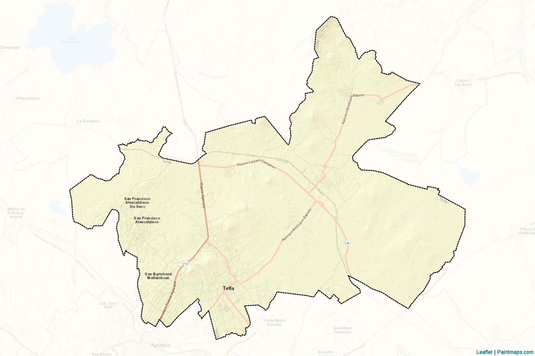 Muestras de recorte de mapas Tetla de la Solidaridad (Tlaxcala)-2