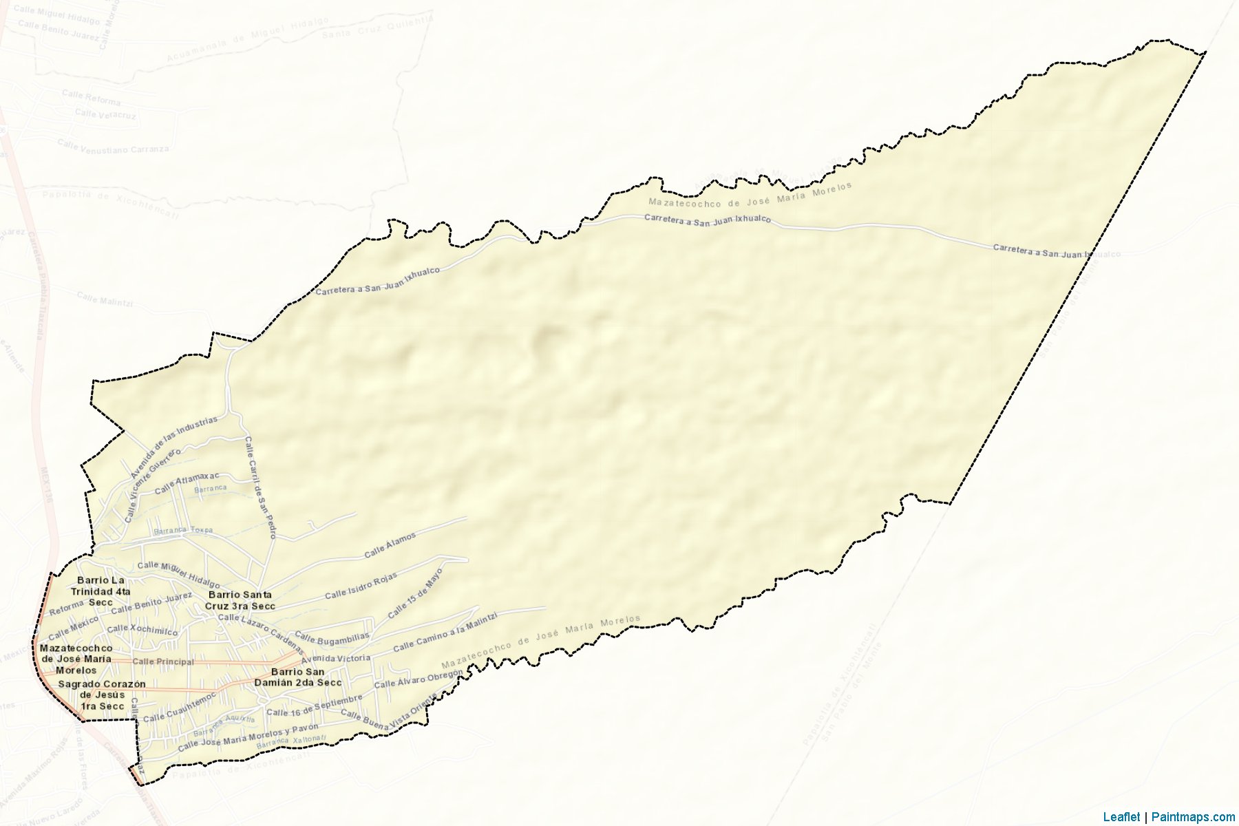 Muestras de recorte de mapas Mazatecochco de José María Morelos (Tlaxcala)-2