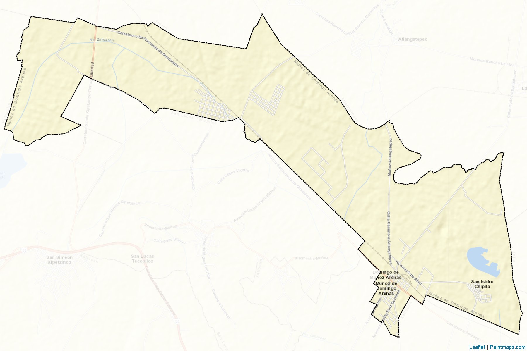 Muestras de recorte de mapas Muñoz de Domingo Arenas (Tlaxcala)-2