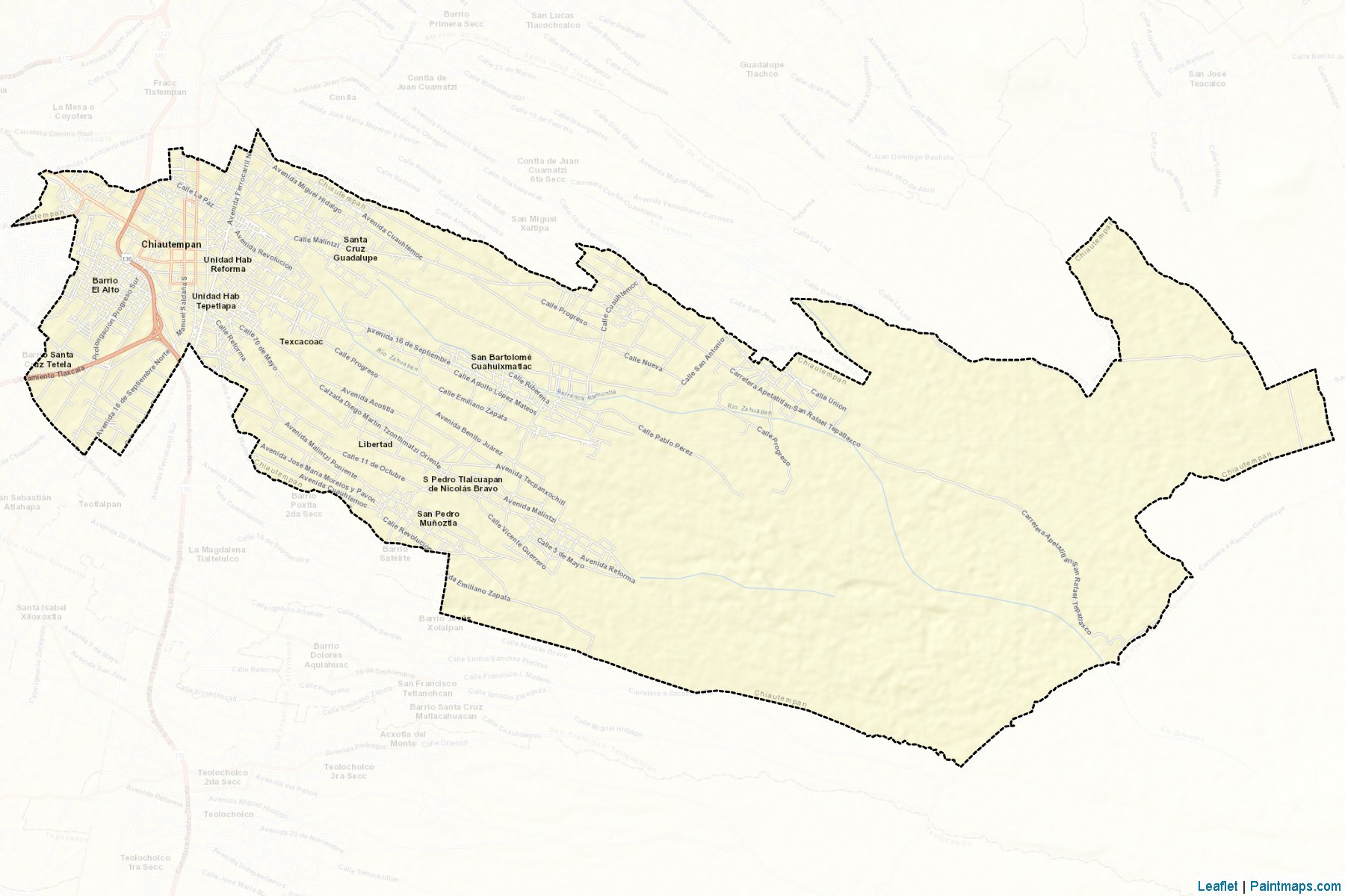 Muestras de recorte de mapas Chiautempan (Tlaxcala)-2