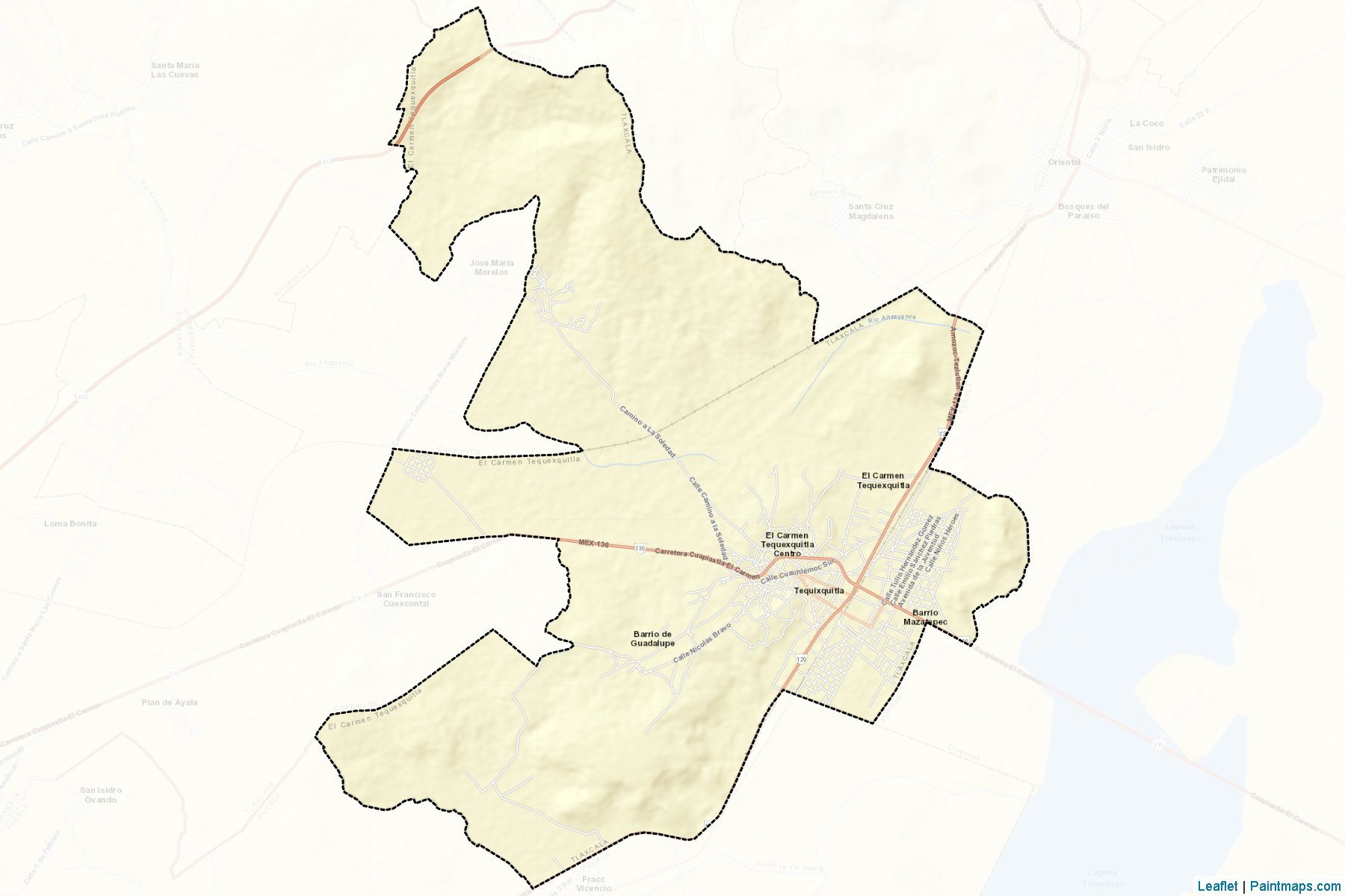 El Carmen Tequexquitla (Tlaxcala) Map Cropping Samples-2