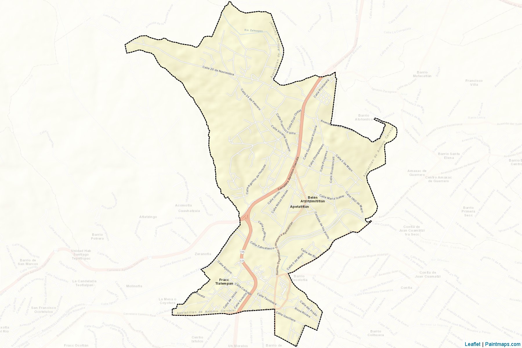 Apetatitlán de Antonio Carvajal (Tlaxcala) Map Cropping Samples-2