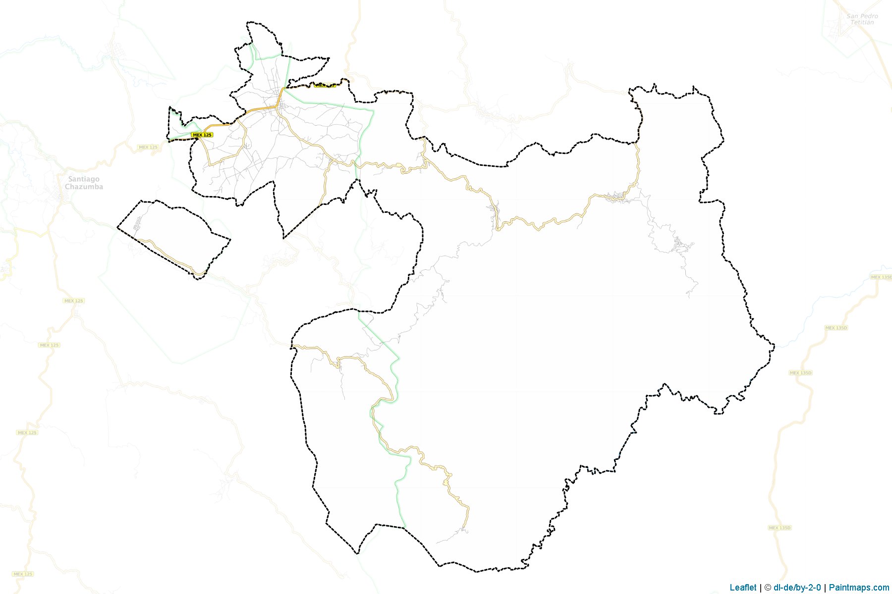 Muestras de recorte de mapas Caltepec (Puebla)-1