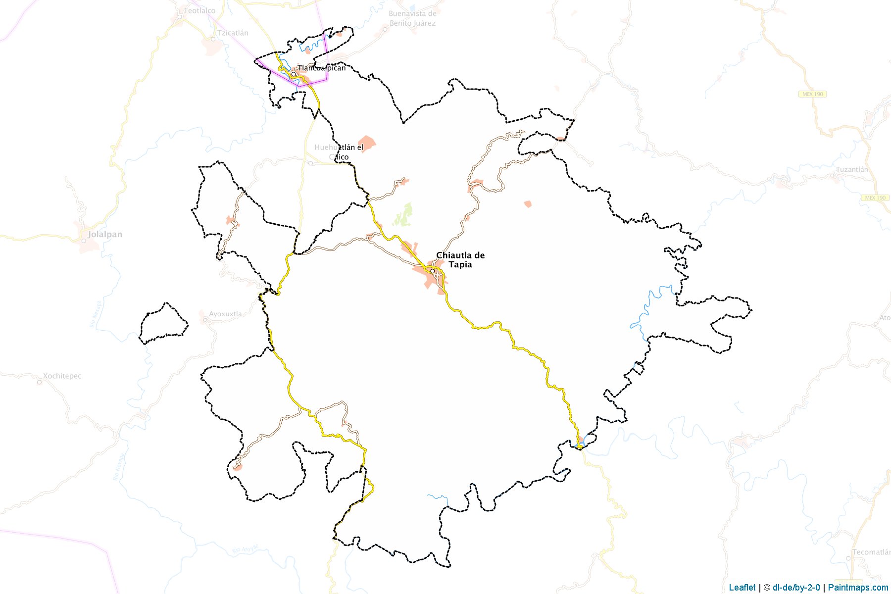 Muestras de recorte de mapas Chiautla (Puebla)-1